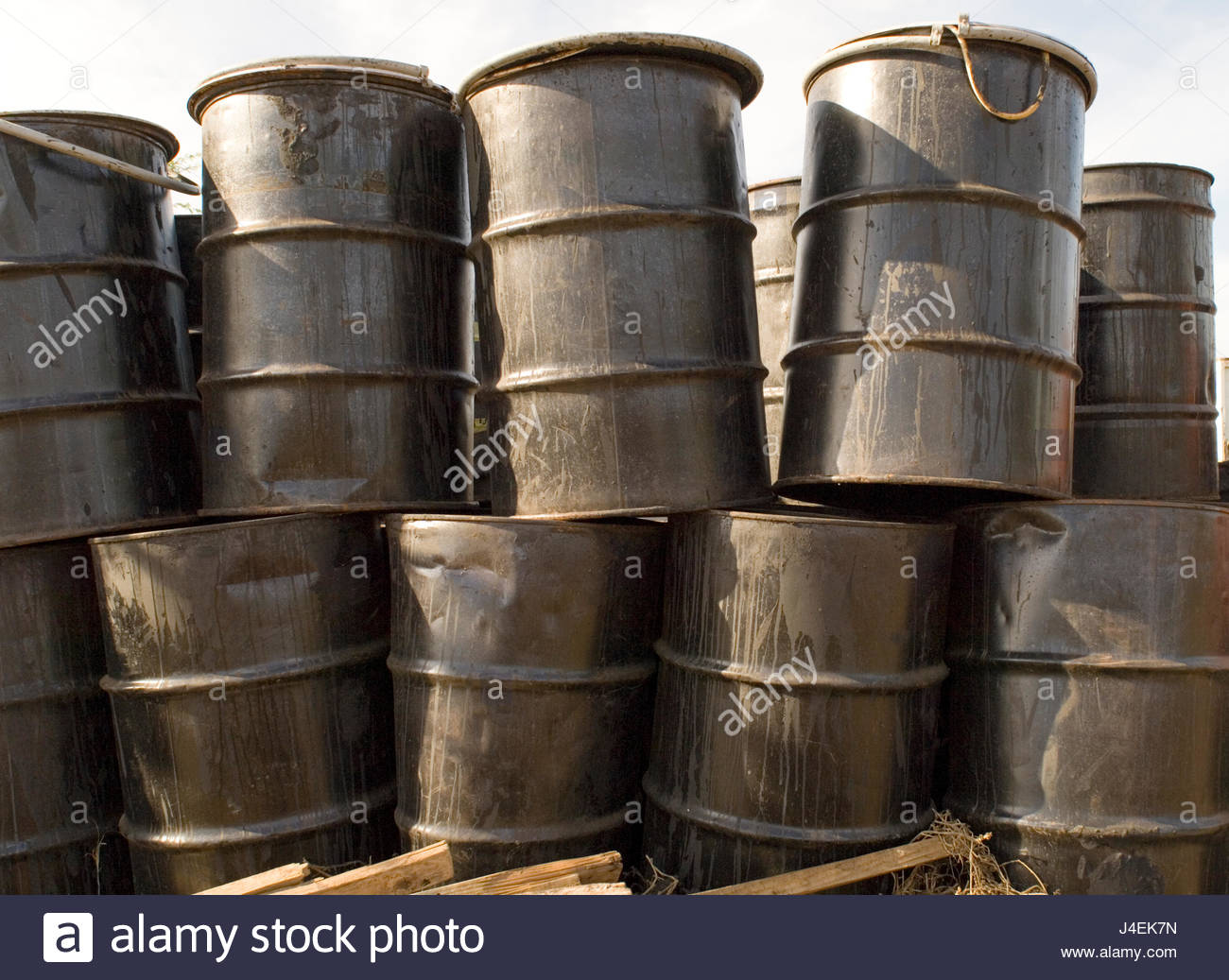 Metal Drums Pollution Stock Photos & Metal Drums Pollution Stock Images
