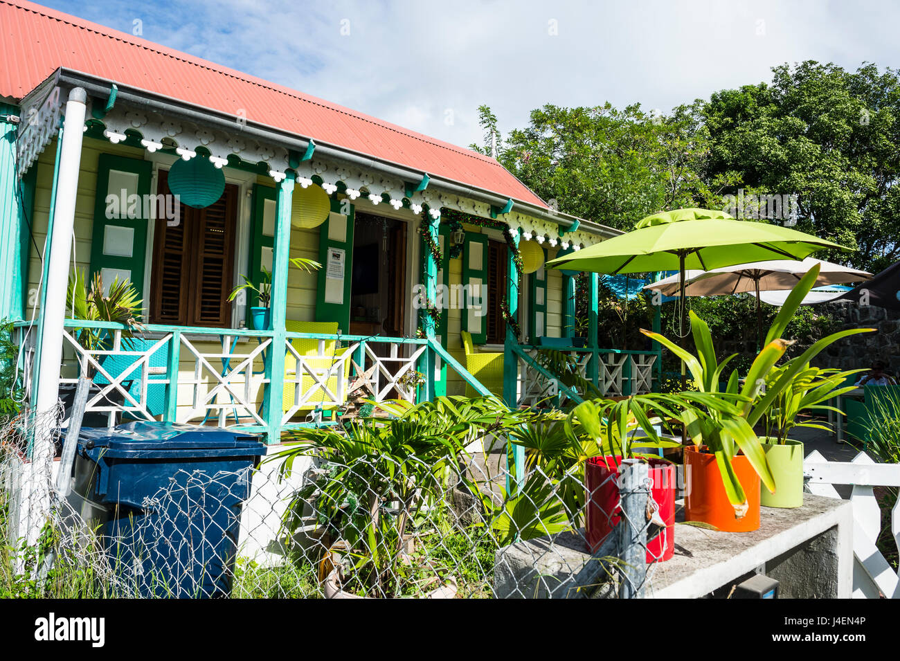 Historic building in Oranjestad, capital of St. Eustatius, Statia, Netherland Antilles, West Indies, Caribbean, Central America Stock Photo