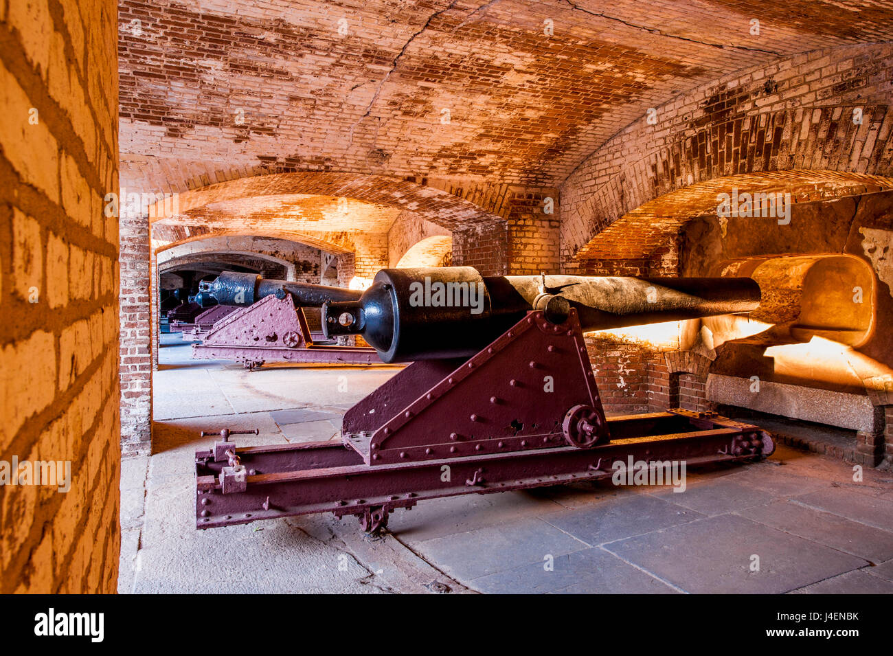 Cannon battery at Historic Fort Sumter National Monument, Charleston