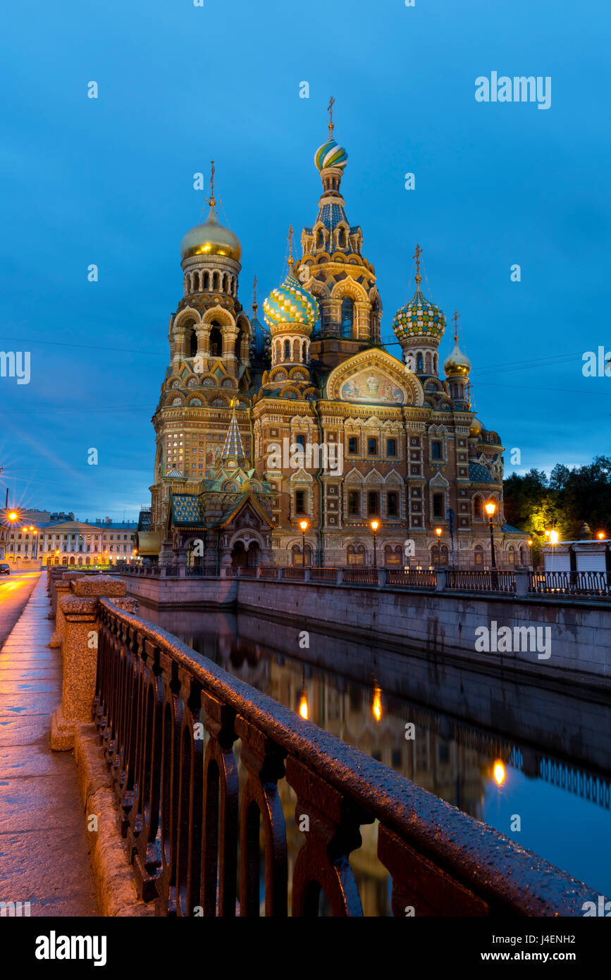 The Church on the Spilled Blood, UNESCO World Heritage Site, St. Petersburg, Russia, Europe Stock Photo
