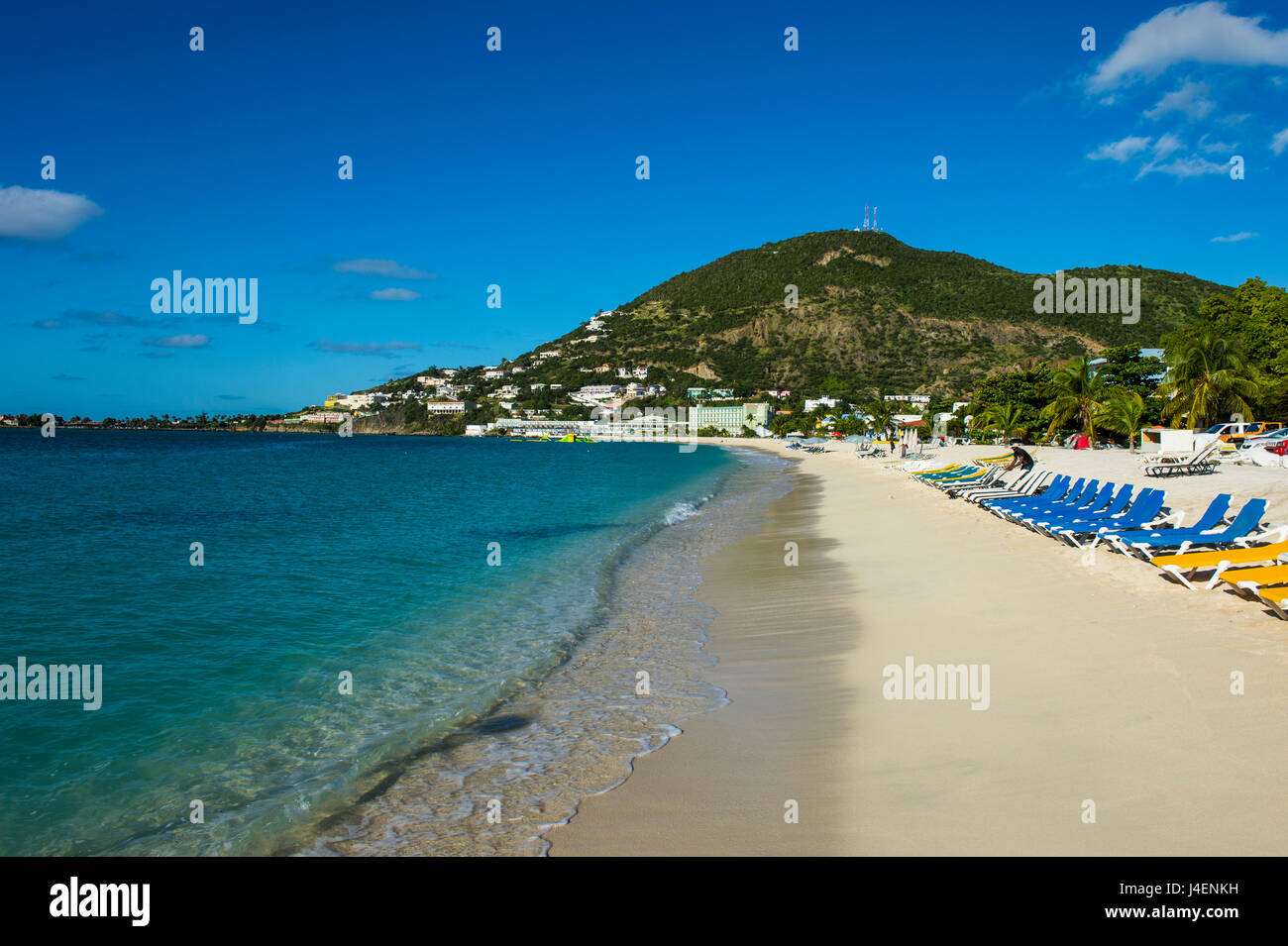 The bay of Philipsburg, Sint Maarten, West Indies, Caribbean, Central America Stock Photo