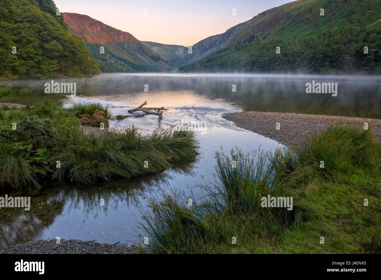 Upper Lake, Glendalough, County Wicklow, Leinster, Republic of Ireland, Europe Stock Photo