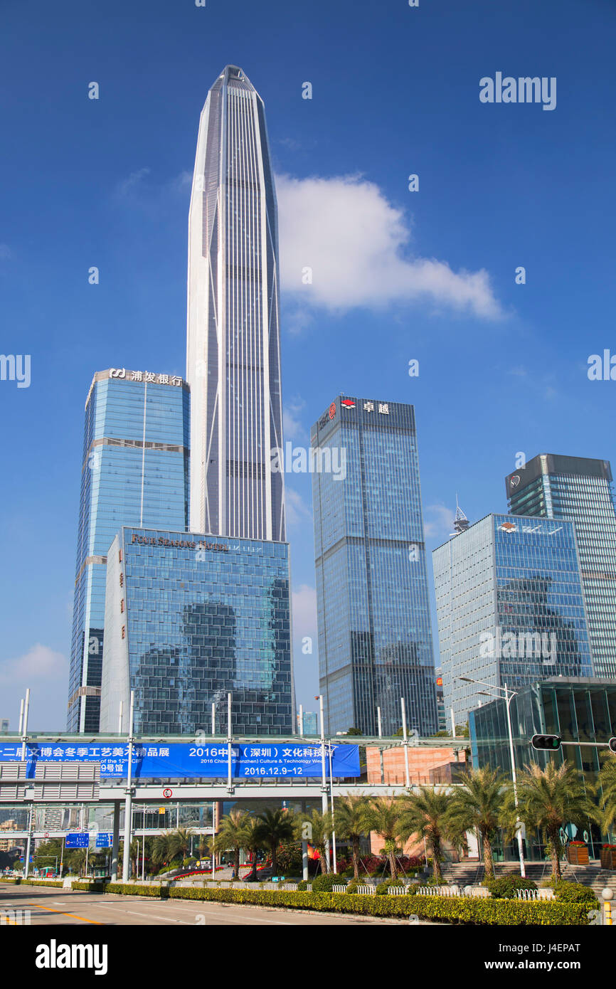 Ping An International Finance Centre, world's fourth tallest building in 2017 at 600m, Futian, Shenzhen, Guangdong, China, Asia Stock Photo