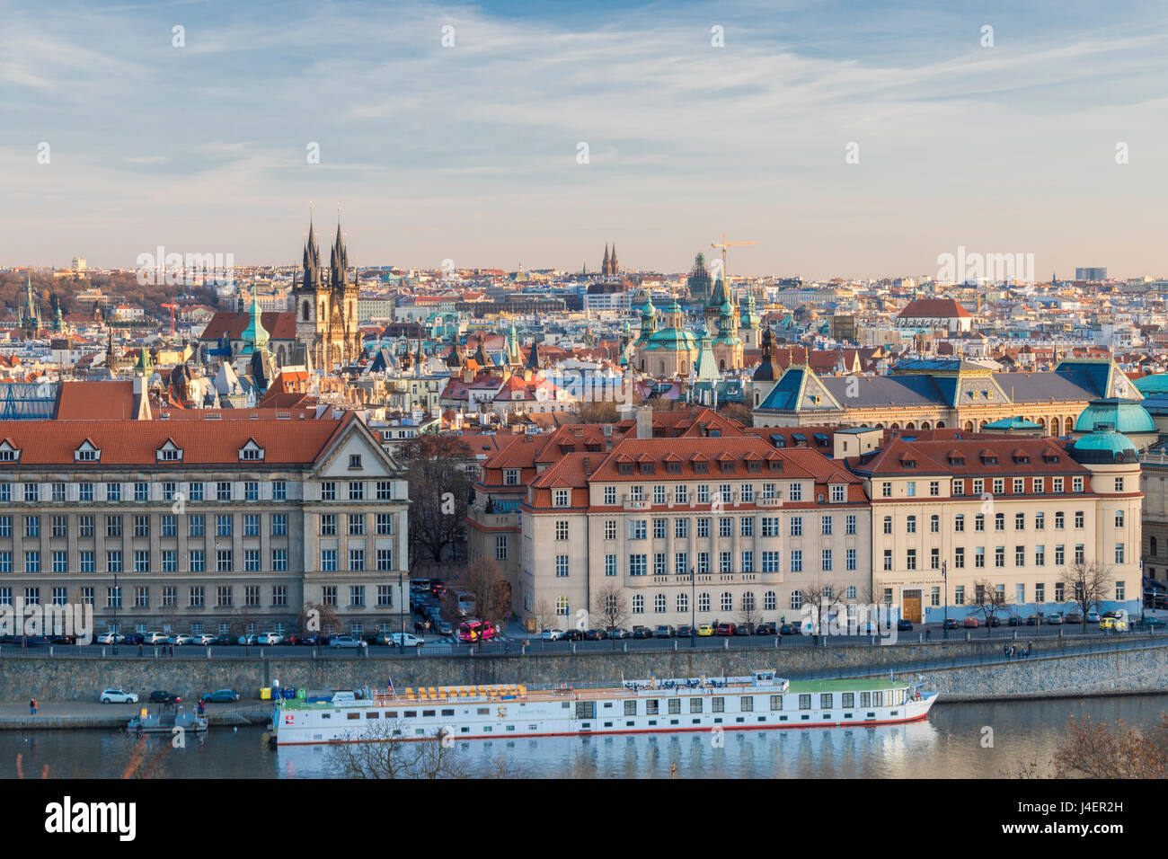 View Of The Historical Buildings Of The Old Town From Vltava River 