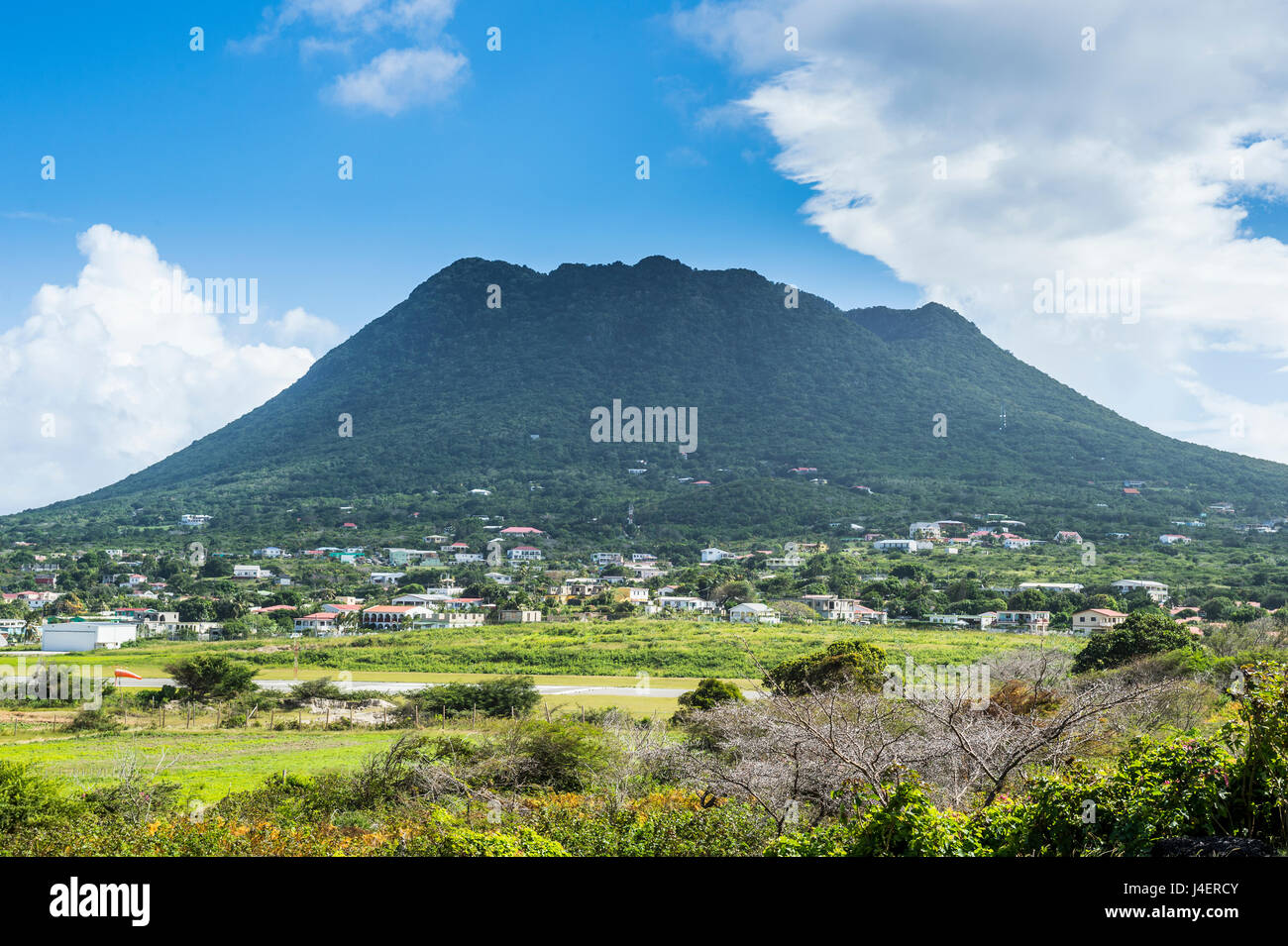 The Quill hill, St. Eustatius, Statia, Netherland Antilles, West Indies, Caribbean, Central America Stock Photo