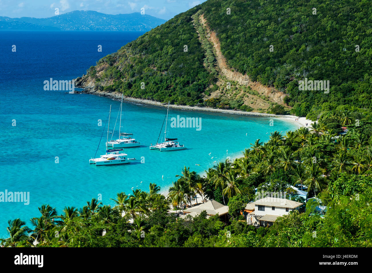 View over White Bay, Jost Van Dyke, British Virgin Islands, West Indies,  Caribbean, Central America Stock Photo - Alamy