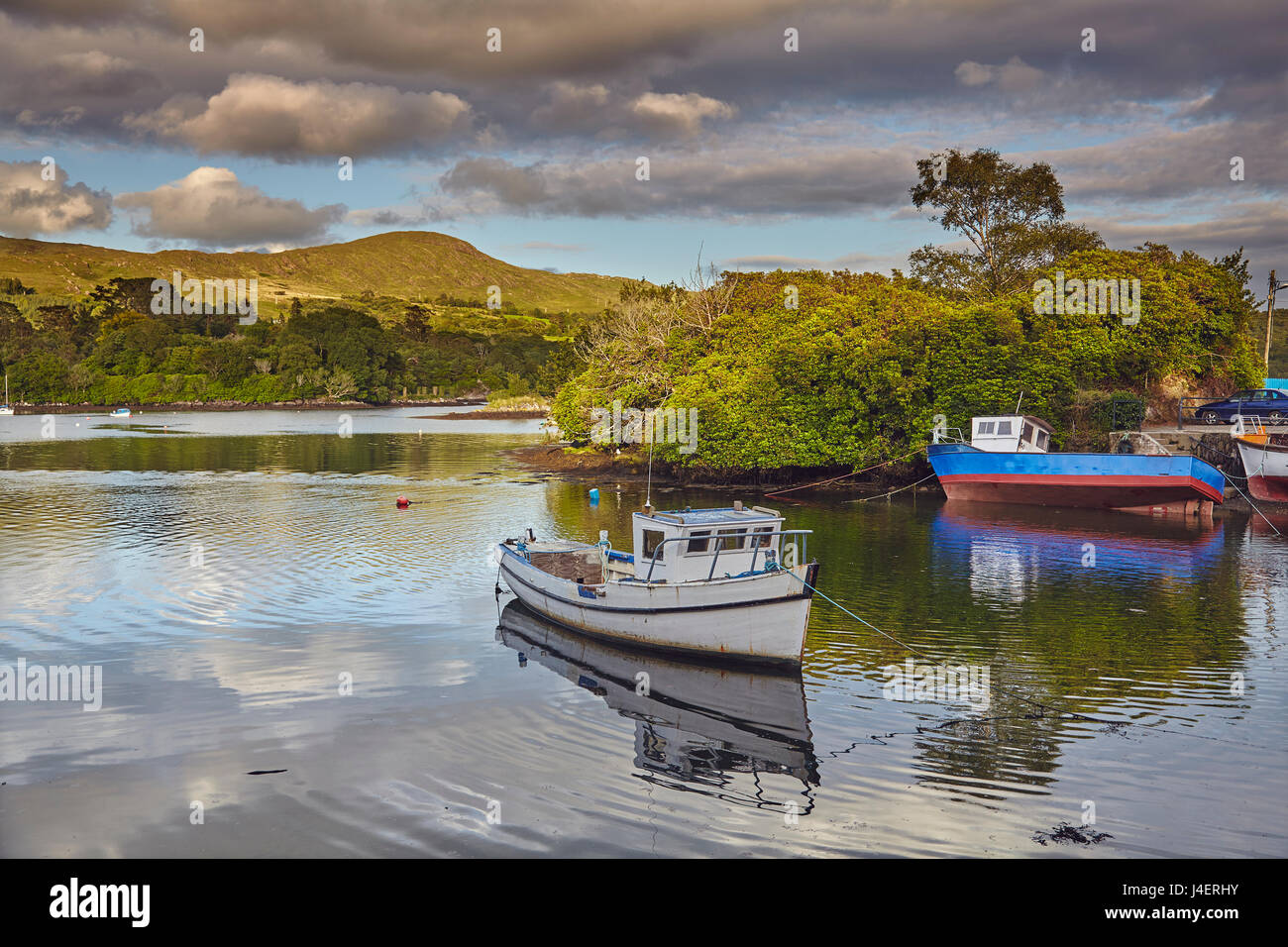 The harbour at Glengarriff, County Cork, Munster, Republic of Ireland, Europe Stock Photo