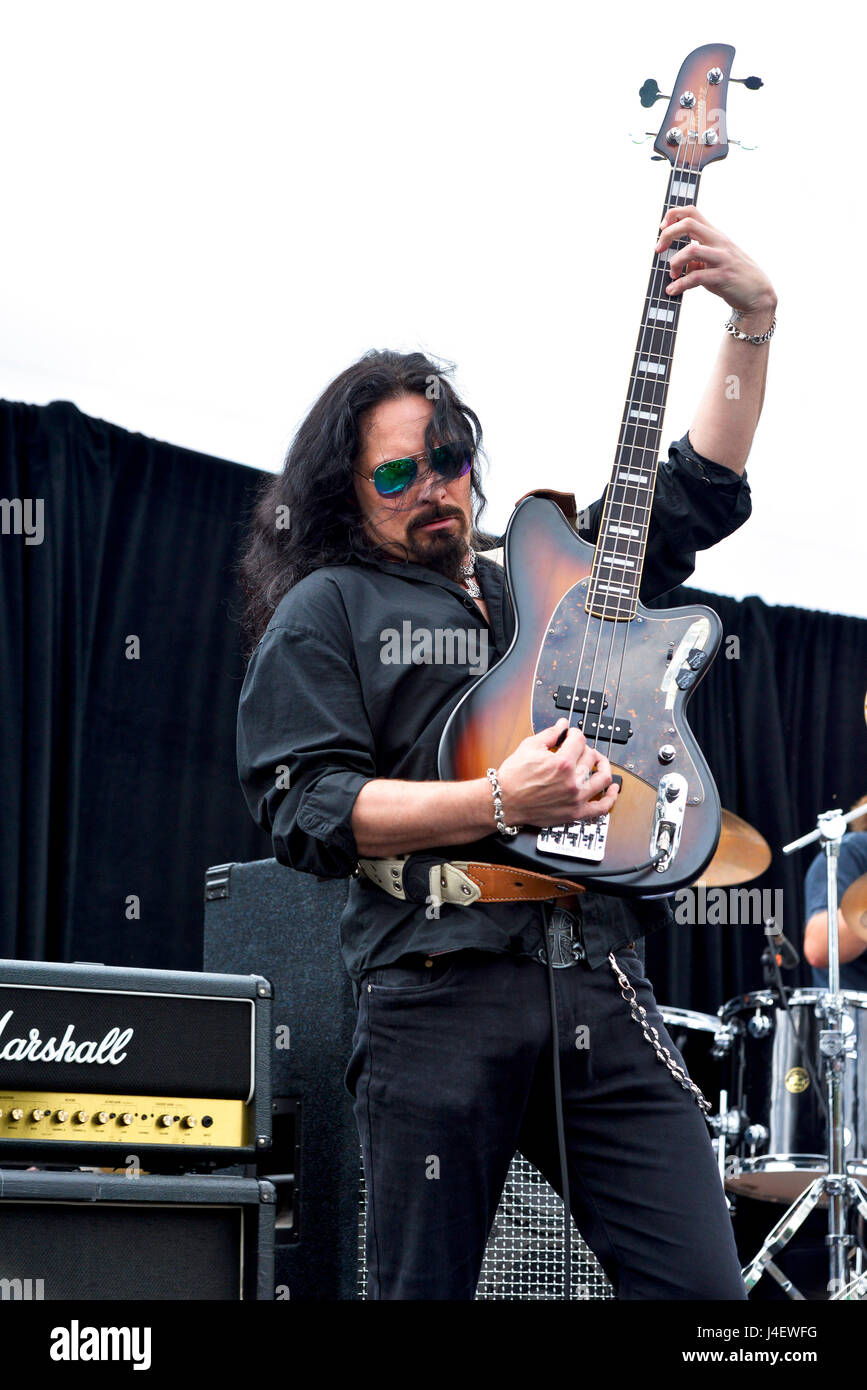 Encino, California, May 7, 2017 - Dio Disciples perform at Ride for Ronnie, 3rd Annual motorcycle rally and concert. Photo by: Ken Howard Stock Photo