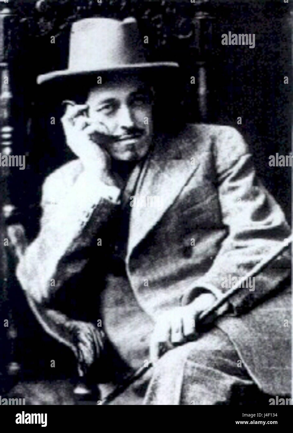 Portrait of Sadakichi Hartmann by B. J. Falk  c. 1899 Stock Photo
