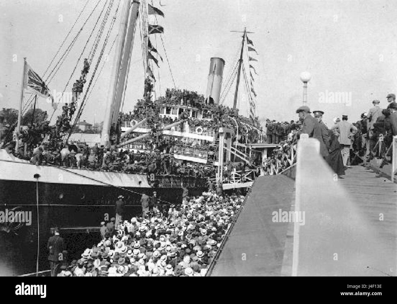 Princess Sophia leaving Victoria BC with troops  ca 1915 Stock Photo