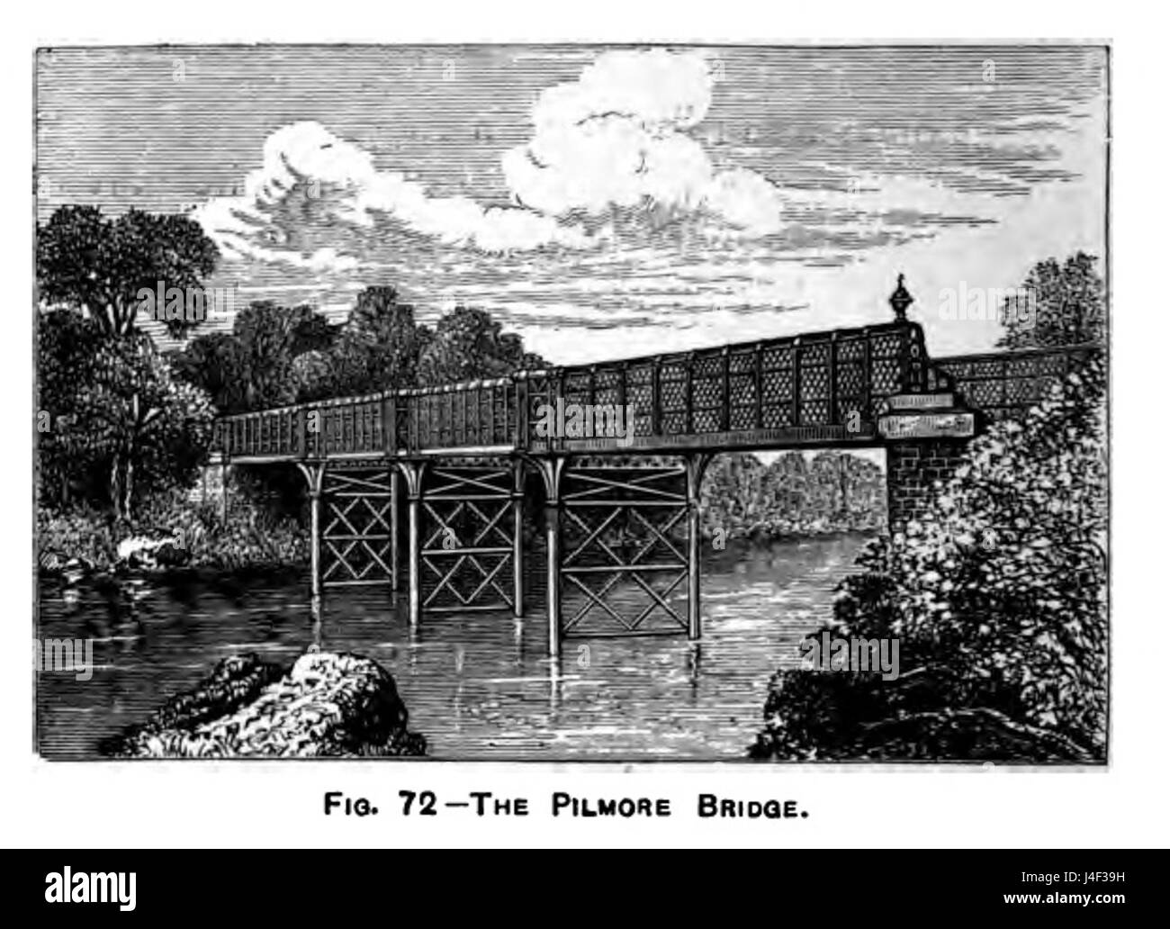 Pilmore bridge  river Tees  nr. Darlington Stock Photo