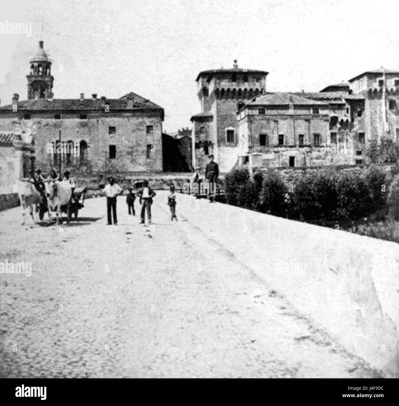 Mantova  Castello di San Giorgio e Villa della Paleologa nel 1890 Stock Photo