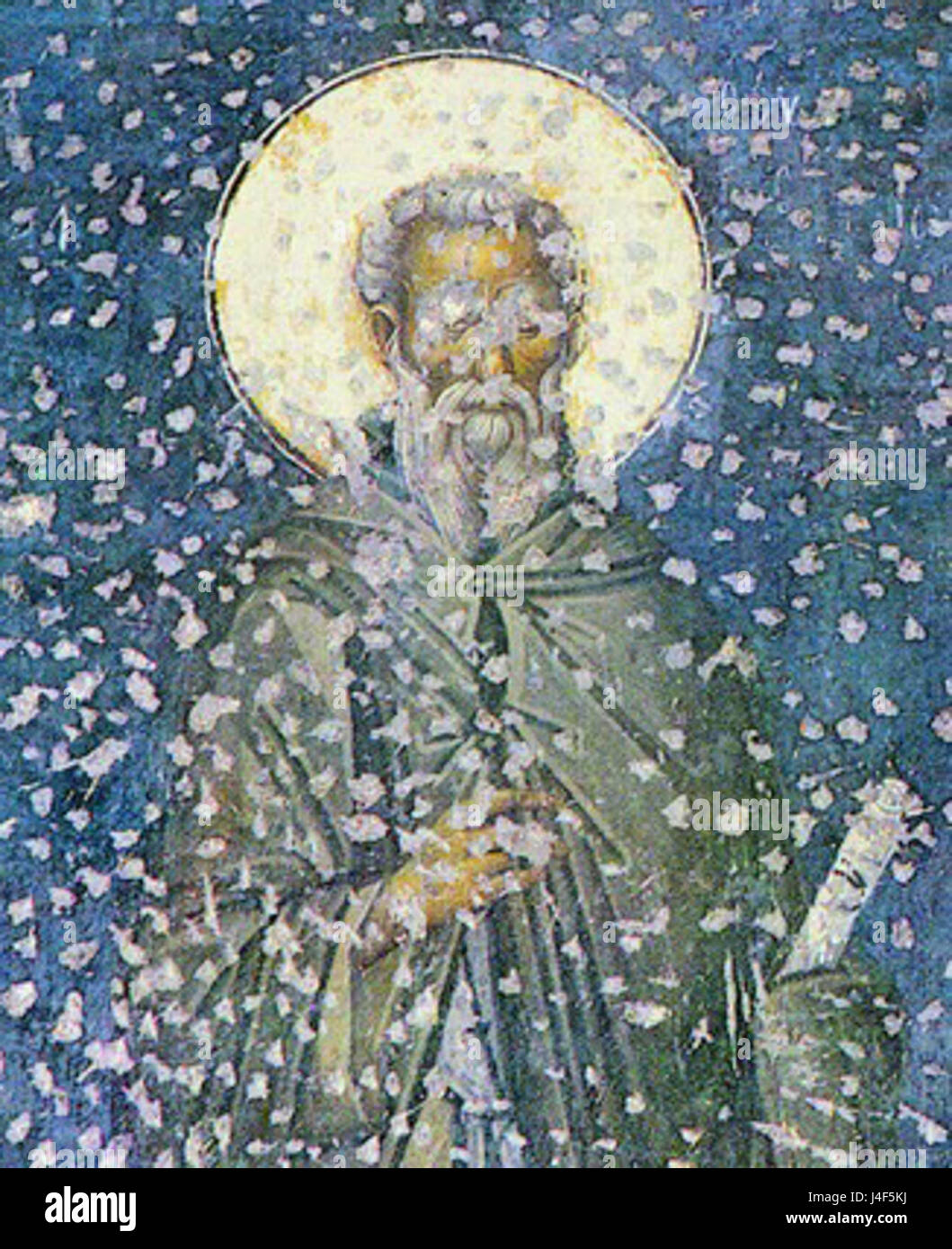 Fresco in the Church of the Twelve Apostles in Thessaloniki  1314 Stock Photo