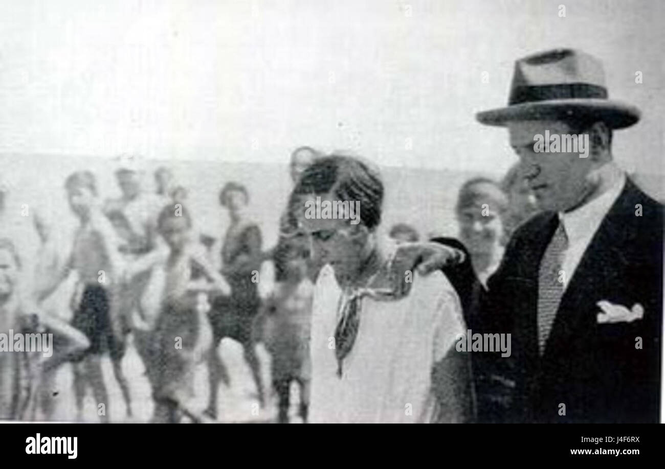 Benito e Edda Mussolini  Cattolica 1925 Stock Photo
