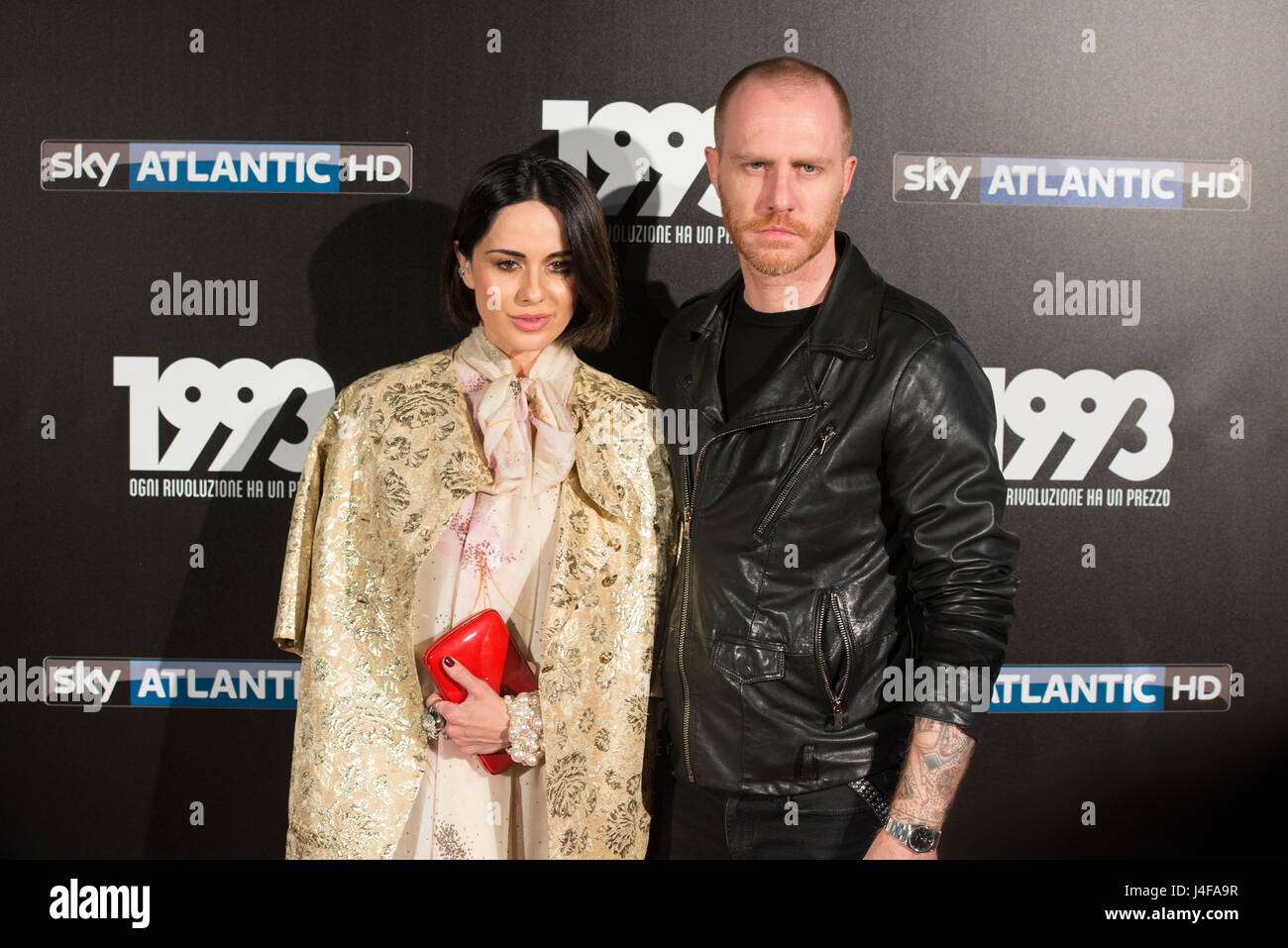 Paola Iezzi and Paolo Santambrogio attend red carpet at the Cinema
