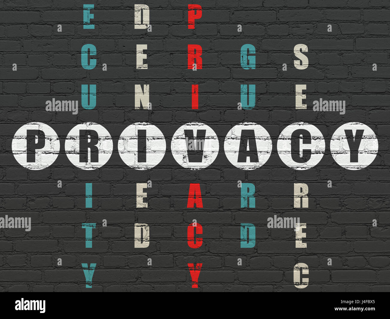 Privacy Puzzles Protection concept: Privacy in Crossword Puzzle Stock Photo - Alamy