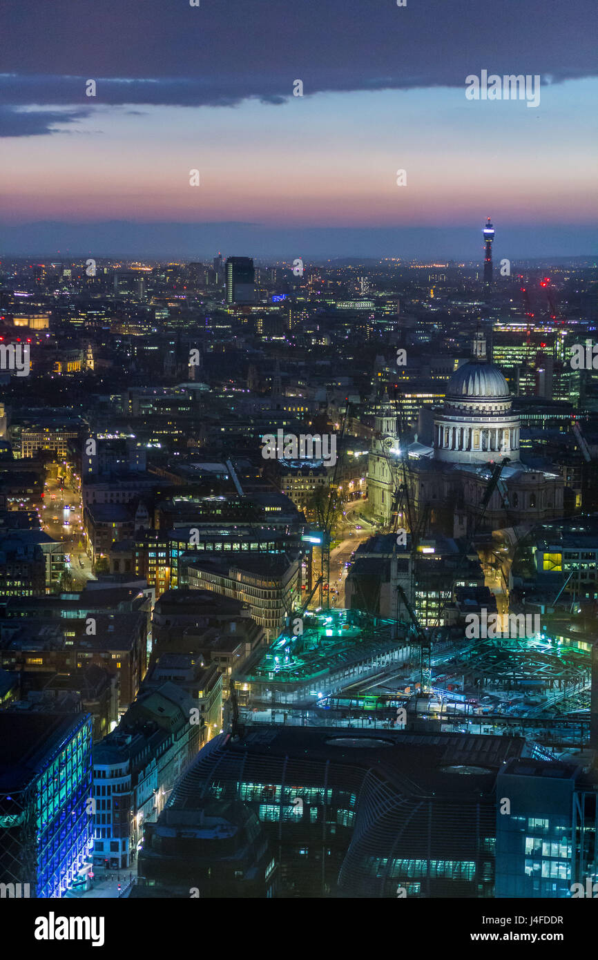 London Skyline at night Stock Photo