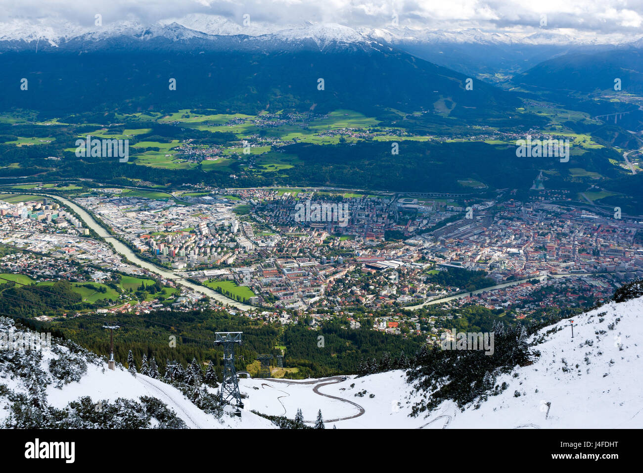 Birds eye view innsbruck in hi-res stock photography and images - Alamy