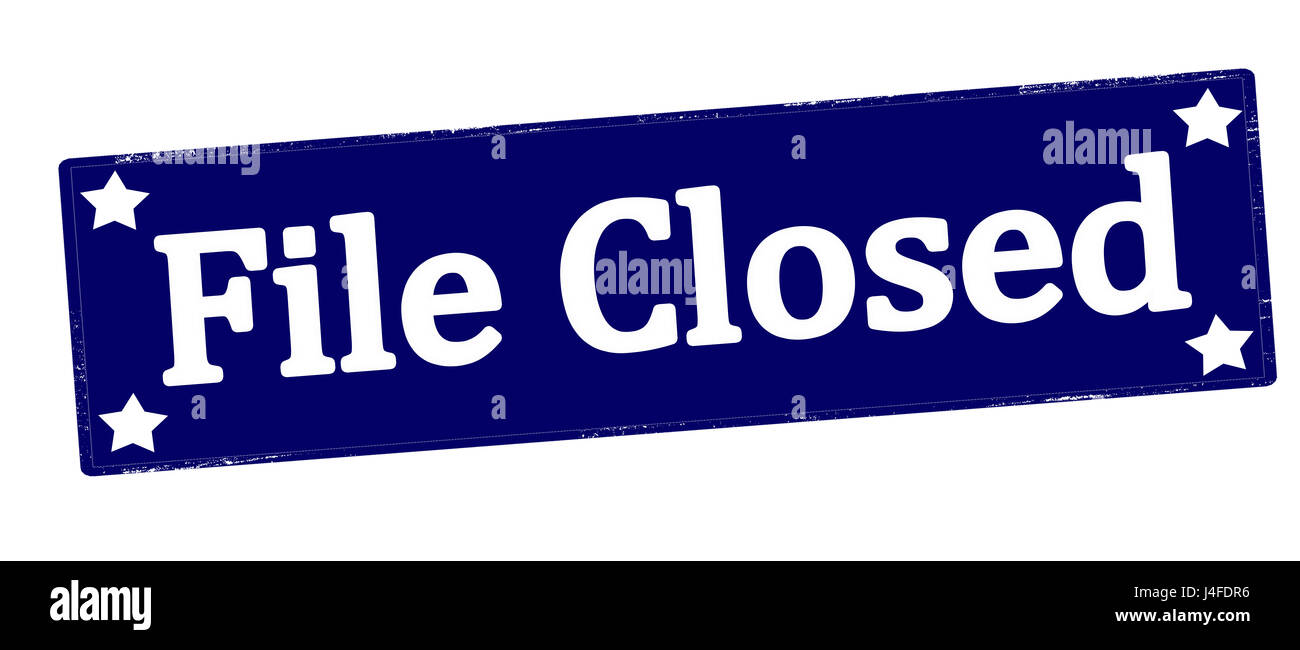 Stamp with text file closed inside, vector illustration Stock Photo Alamy