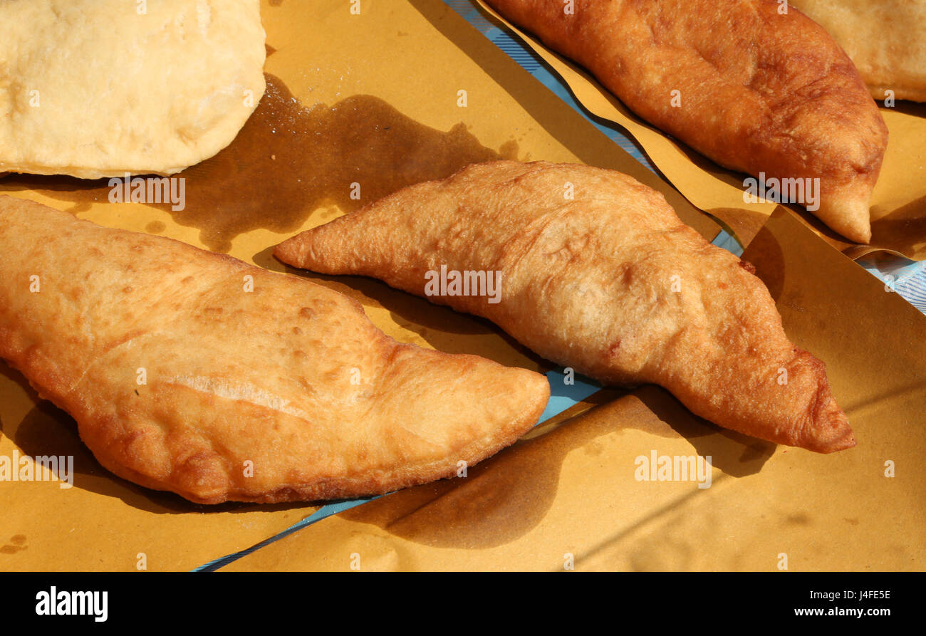 Big italian stuffed fried bread called Panzerotti or Pizza Puff with ...