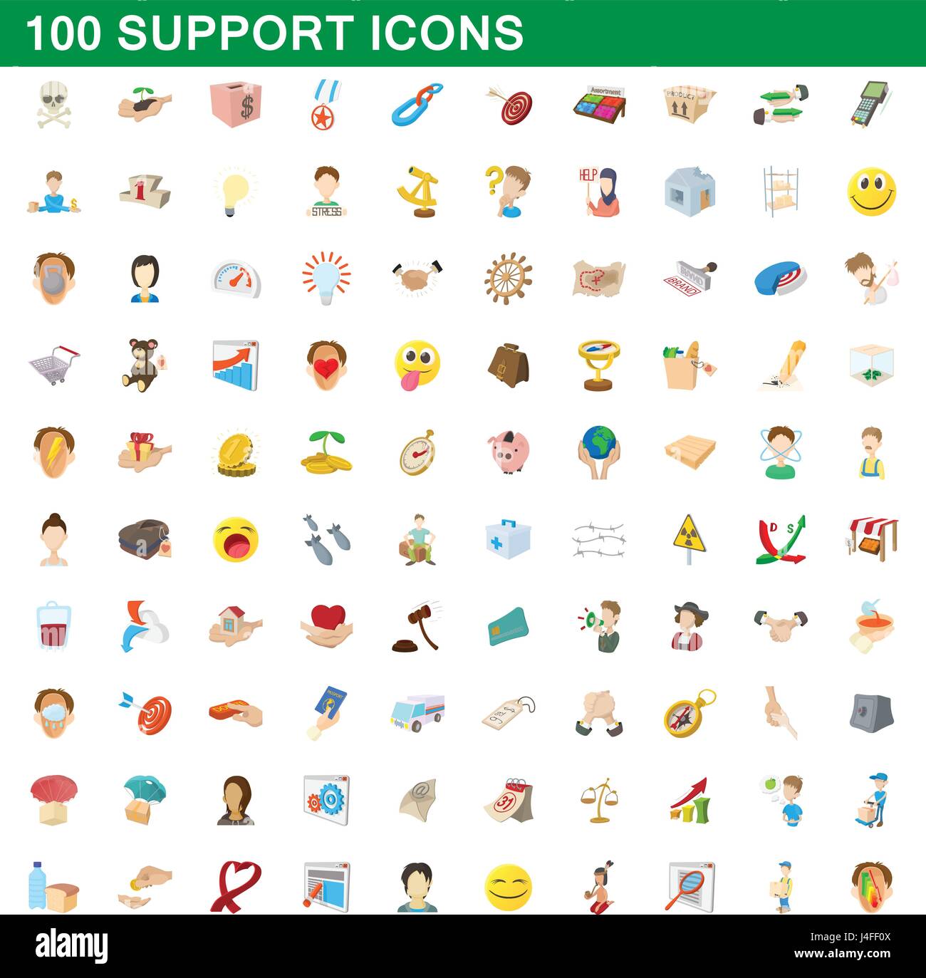 Tech support icons collection hi-res stock photography and images - Alamy
