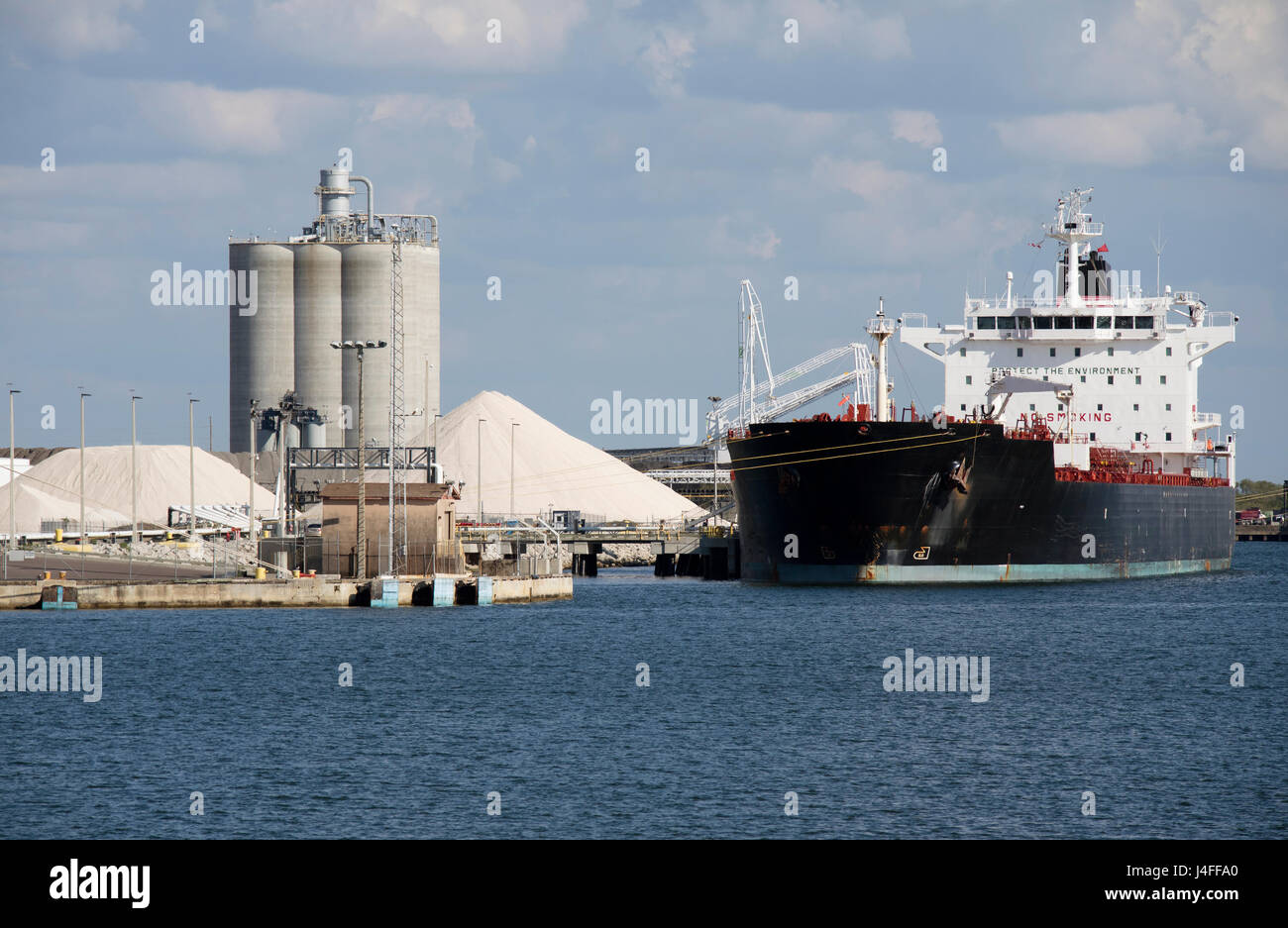 Cargo ship alongside in Port Canaveral Florida USA. May 2017 Stock Photo