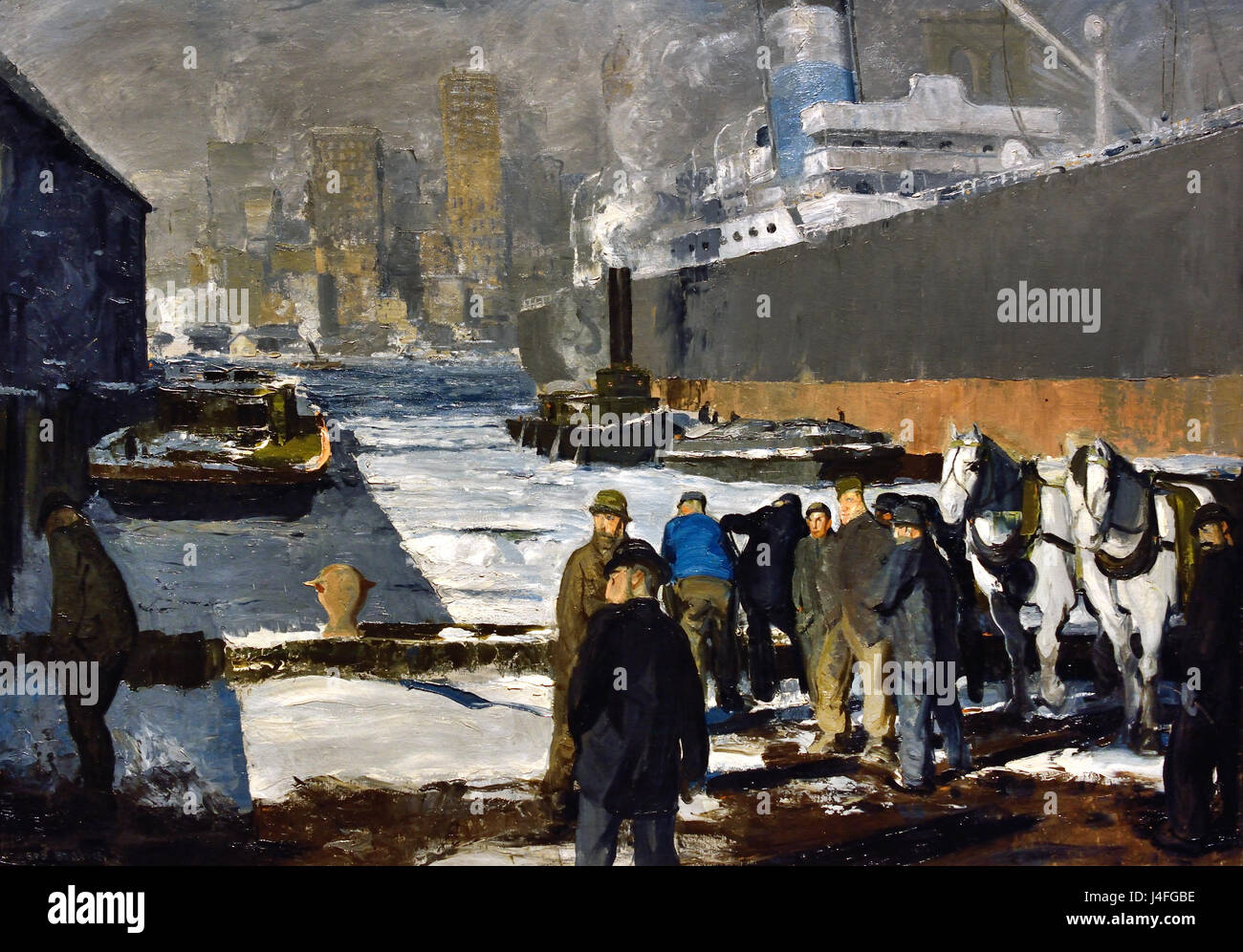 Men of the Docks 1912 George Bellows 1882 - 1925 ,  United Kingdom England English British Britain . Stock Photo