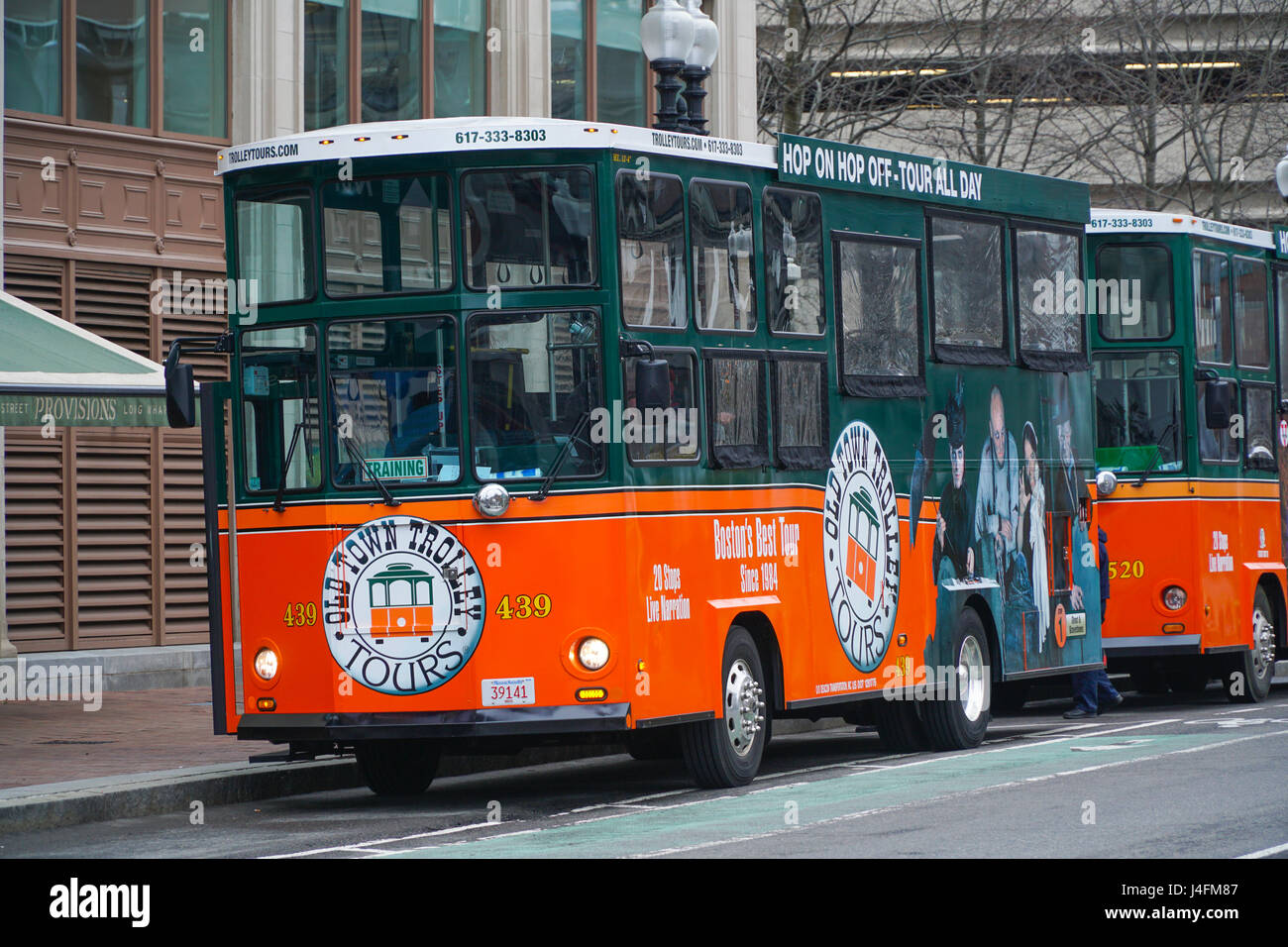 Old Town sightseeing Trolley in Boston - BOSTON , MASSACHUSETTS Stock ...