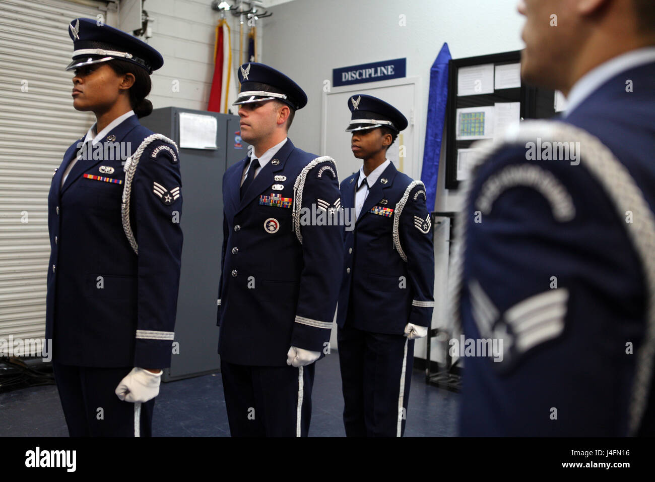 Blue Eagles Honor Guard ceremonial guardsman Senior Airman Joseph ...