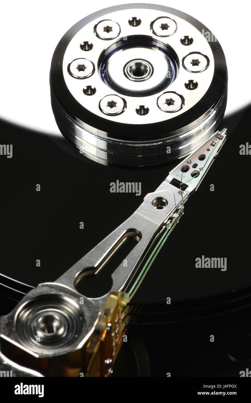 close up of hard disk drive Stock Photo