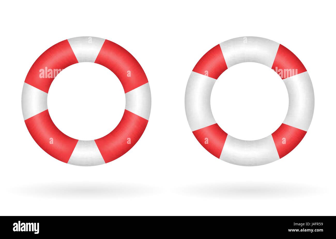 a real red white safety torus vector Stock Vector
