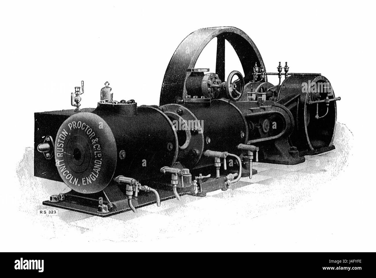 Ruston Proctor horizontal tandem compound slide valve engine (Rankin