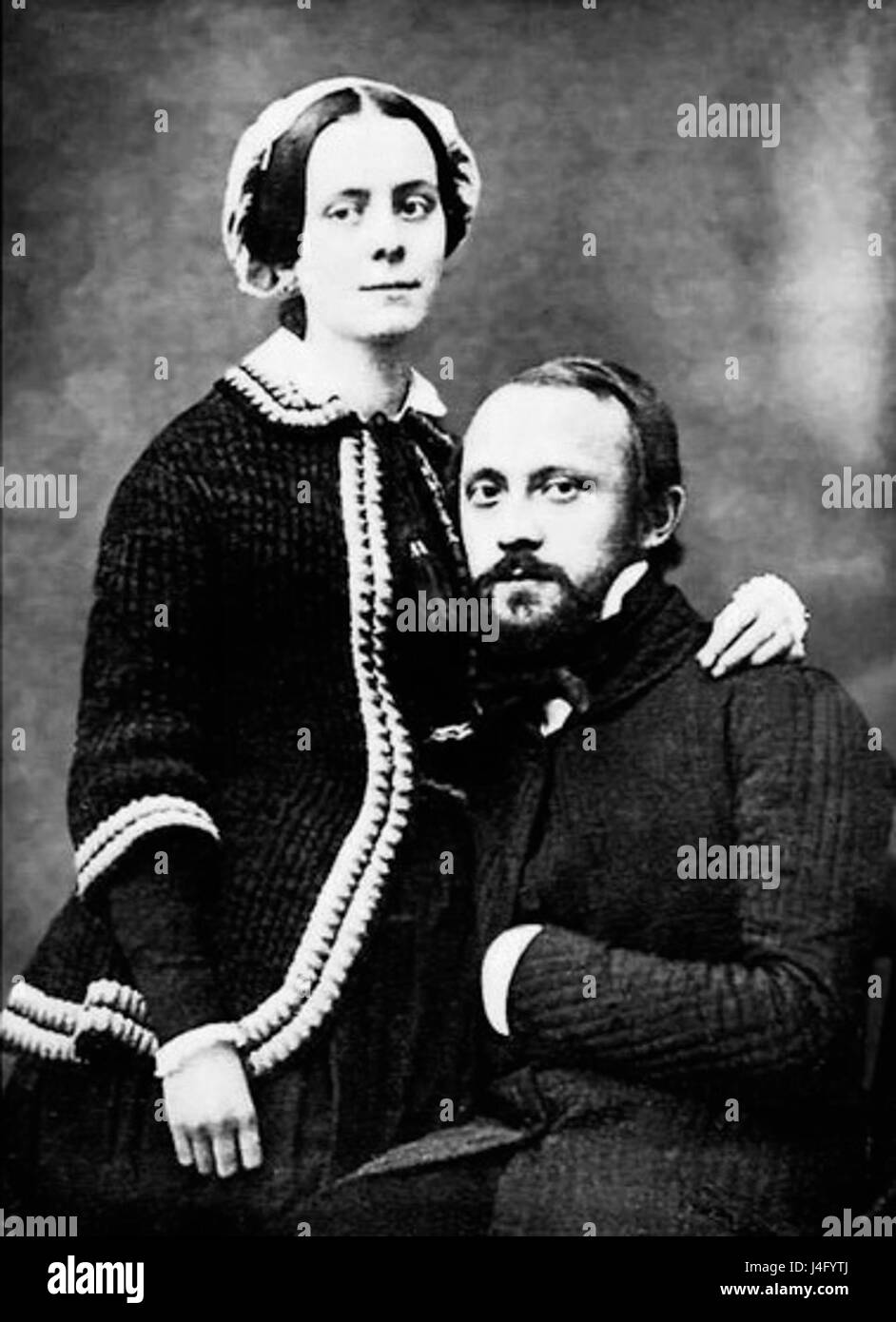 Rudolf and Rose Virchow 1851 Stock Photo