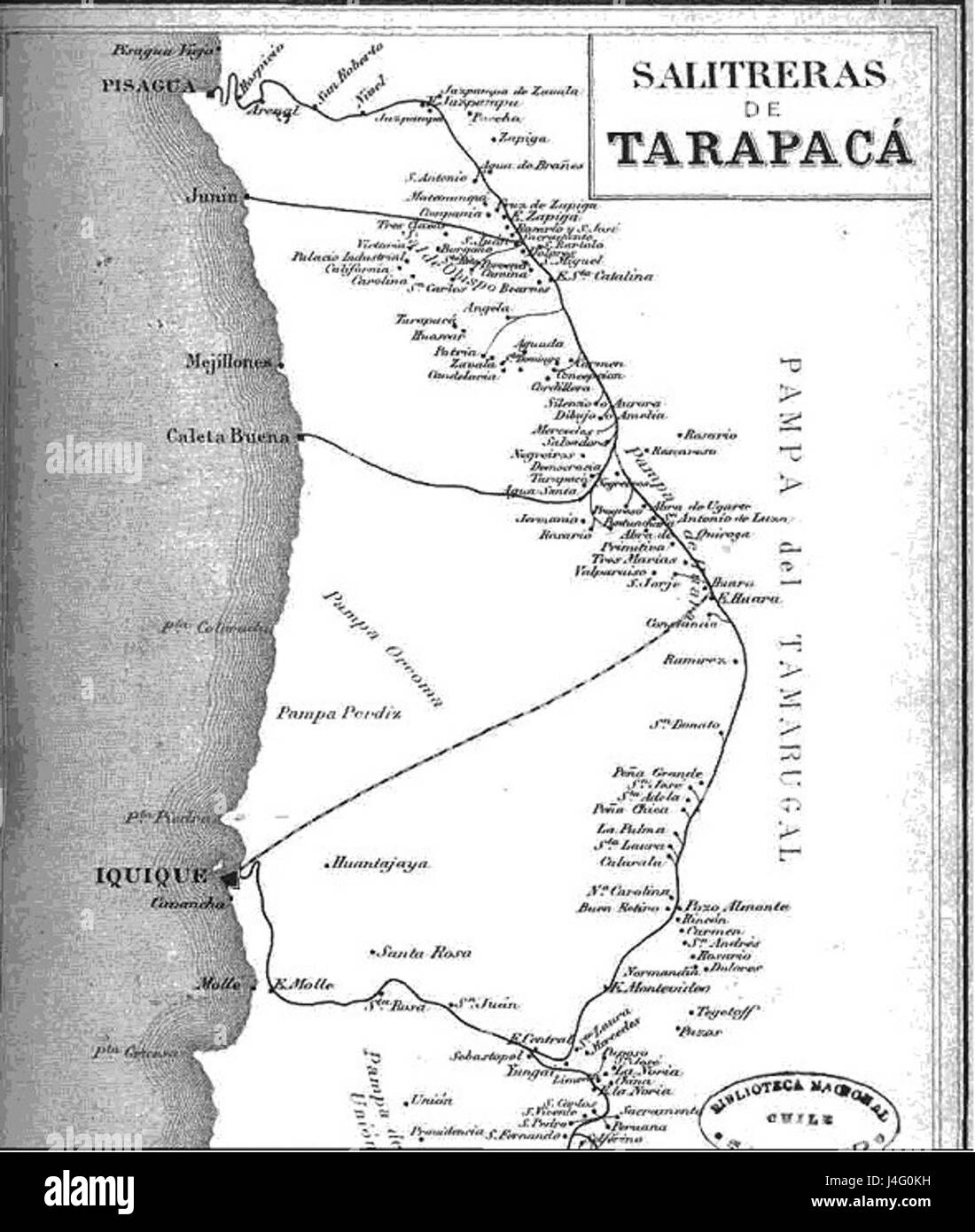 Salitreras en Tarapaca 1897 Stock Photo