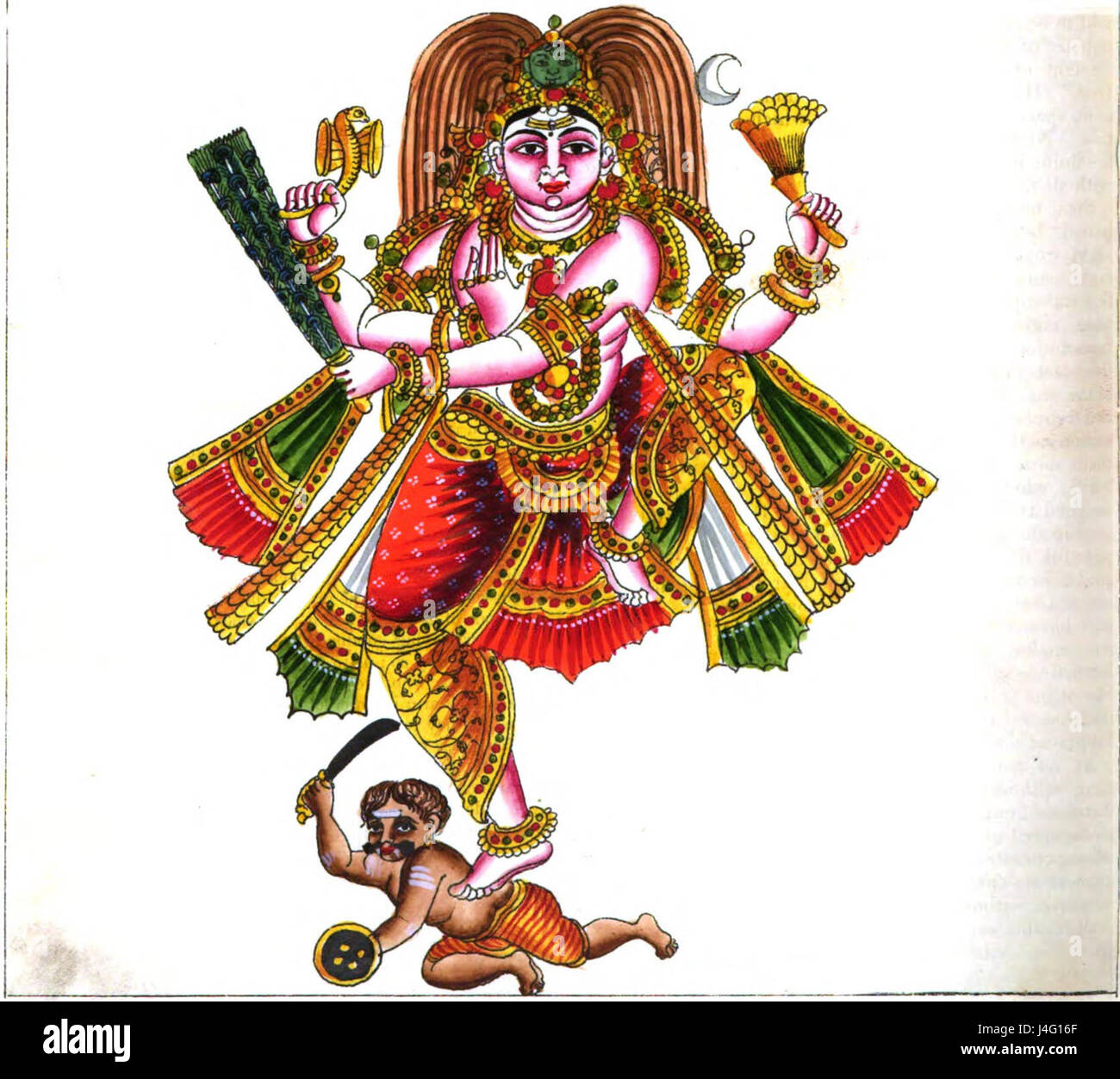 'Sada Nritya Murti' is a depiction of the traditional Indian dance pose, often portrayed in classical Indian art and sculpture. The term refers to a specific dance form, possibly connected to Hindu temple art or religious iconography. Stock Photo