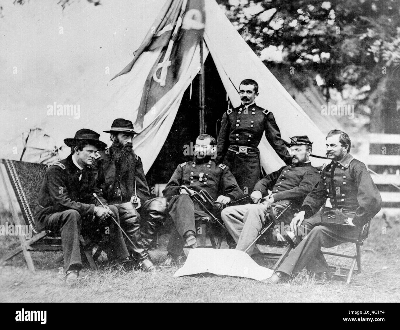 Sheridan staff,1864 Stock Photo