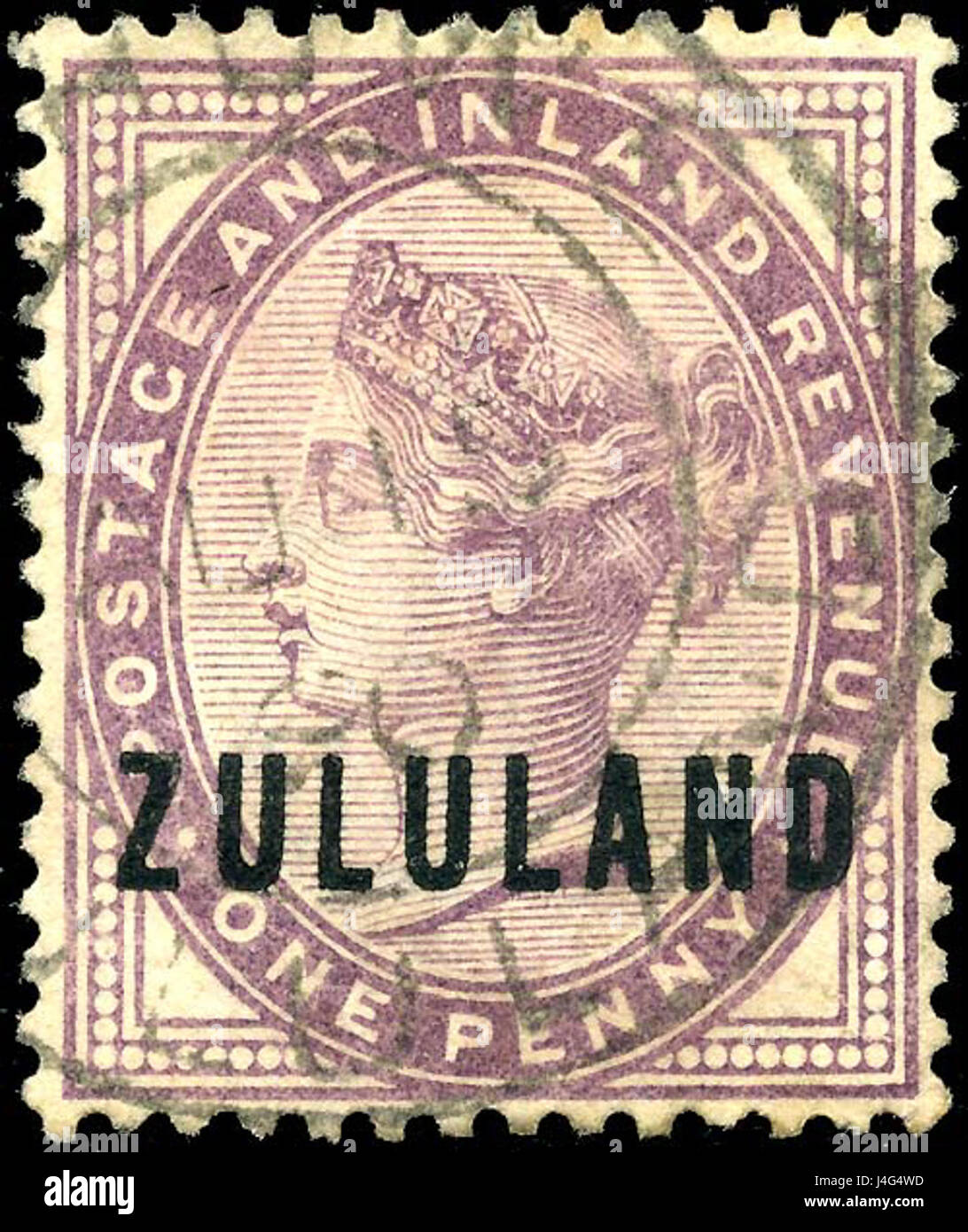 Stamp Zululand 1888 1p Stock Photo Alamy