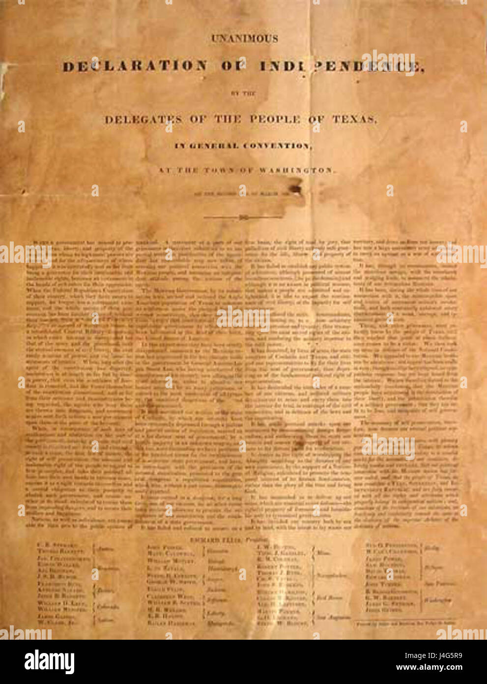 Texas Declaration of Independence, 1836