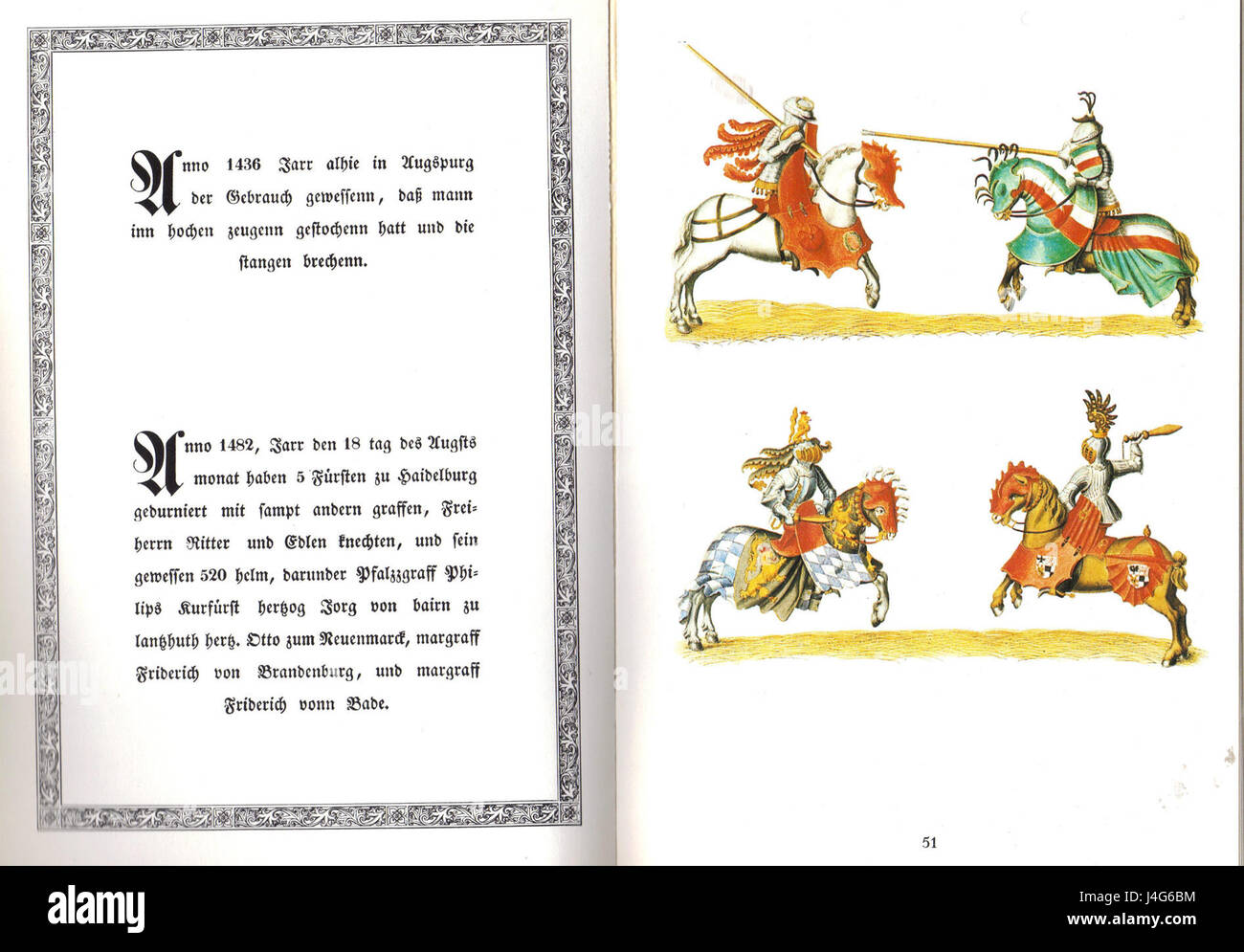 Knightly Rally The *Sigmaringer Turnierbuch* is a medieval manuscript that details a ...