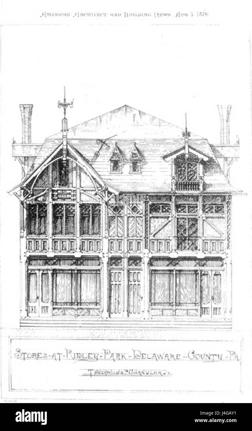 Stores at Ridley Park PA 1876 TP Chandler Stock Photo Alamy