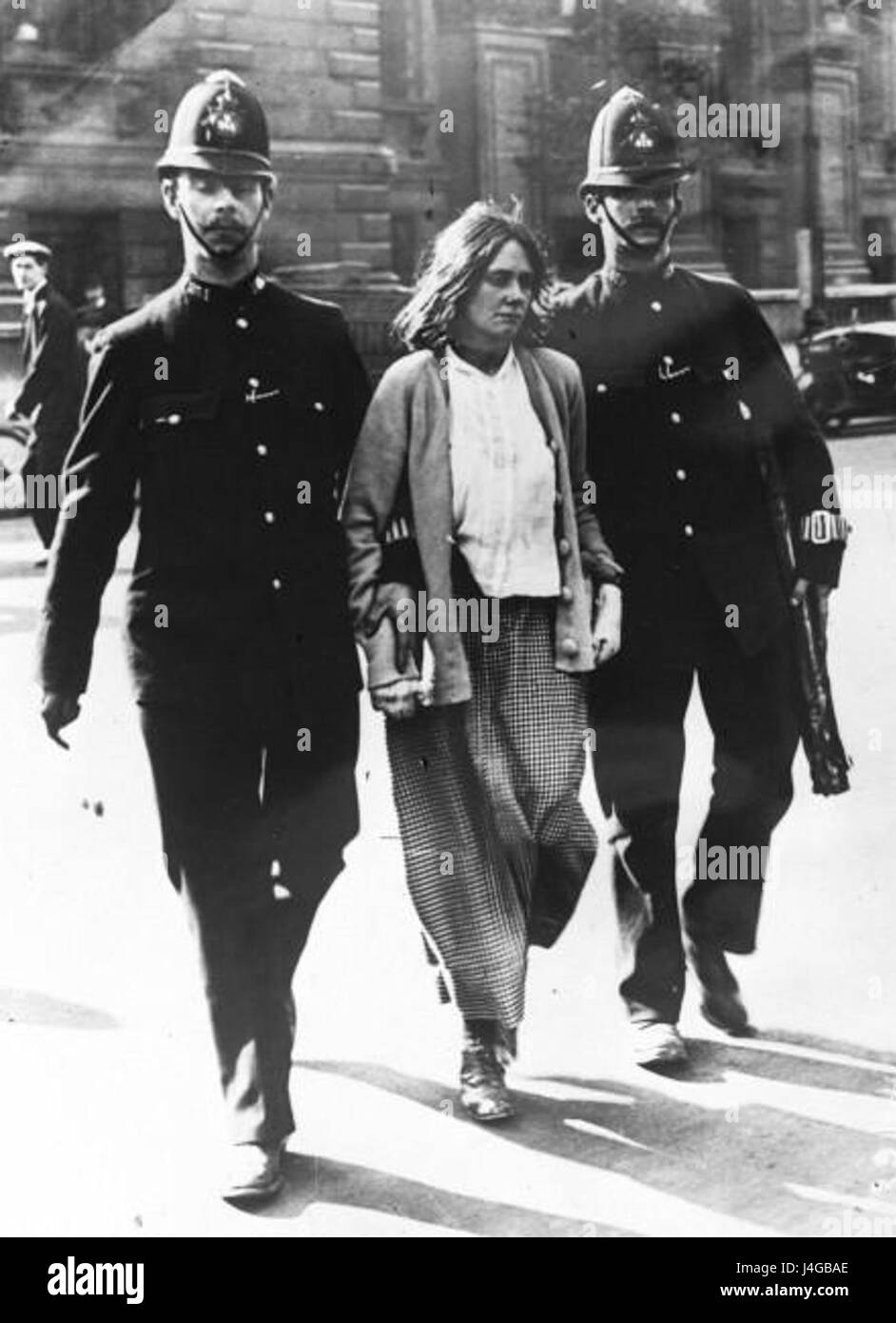 Suffragette arrest, London, 1914 Stock Photo