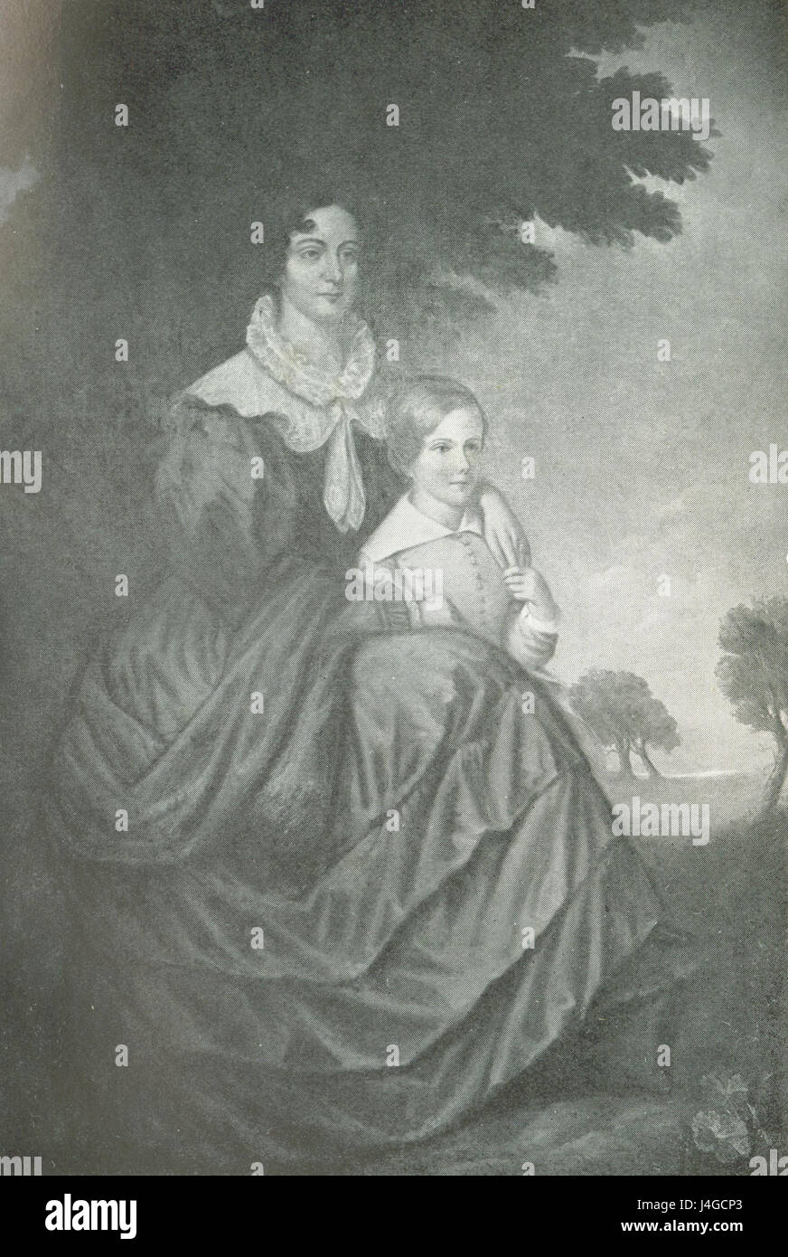 Sophia Charlotte Baring Gould and her eldest son, Sabine Stock Photo