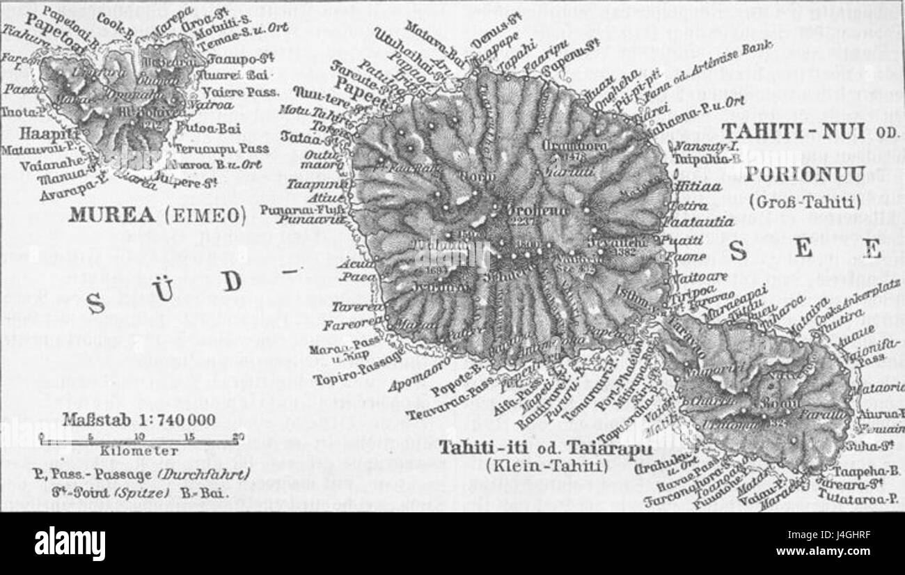 Tahiti map Black and White Stock Photos & Images - Alamy