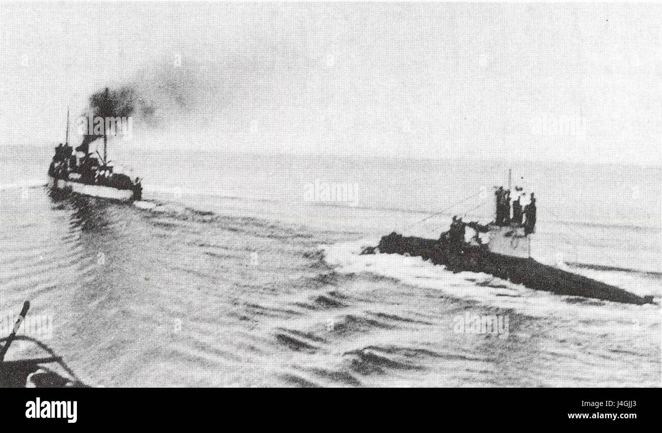 SM UB 14 was a German U-boat during World War I, part of the Imperial German Navy's submarine fleet. The vessel played a role in naval warfare and contributed to the submarine campaign of the time. Stock Photo