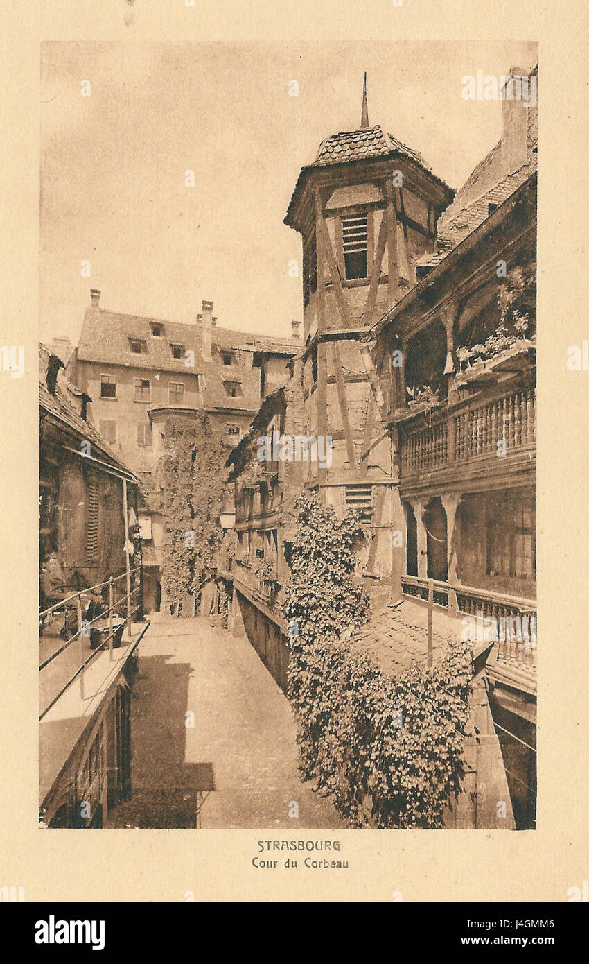 This refers to a historical location in Strasbourg, France, marked by the designation 'FR 67 ancien 08'. It could pertain to a historical building, area, or document relevant to Strasbourg's history. Stock Photo