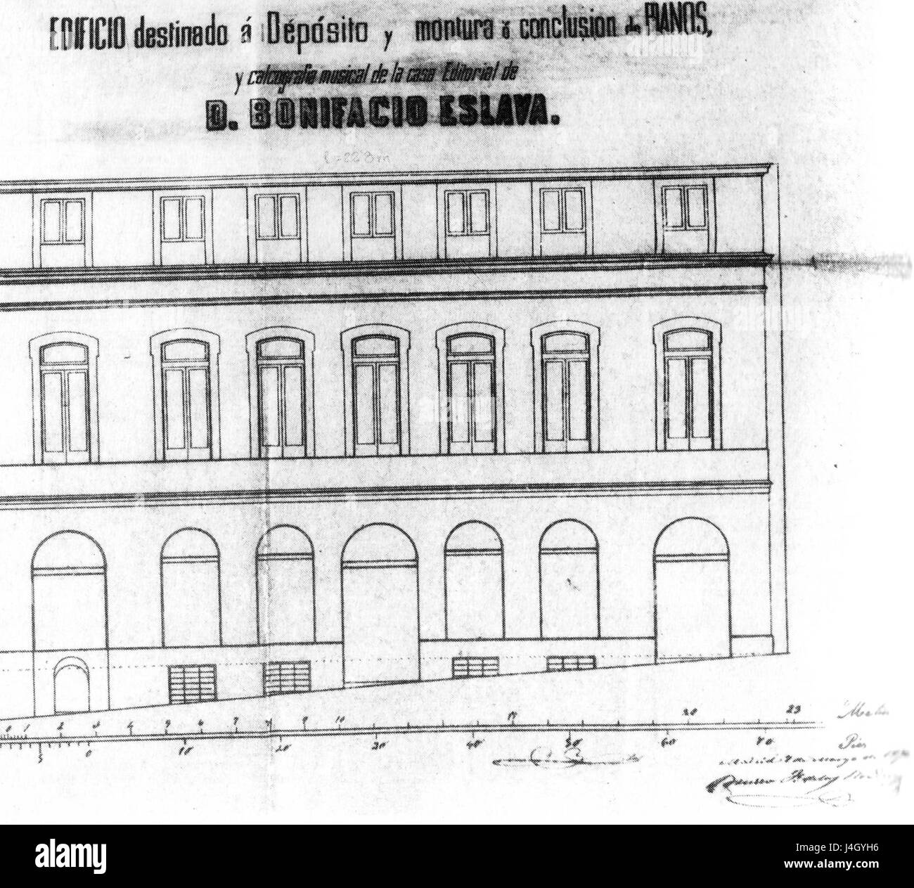 Teatro Eslava 1870 Stock Photo