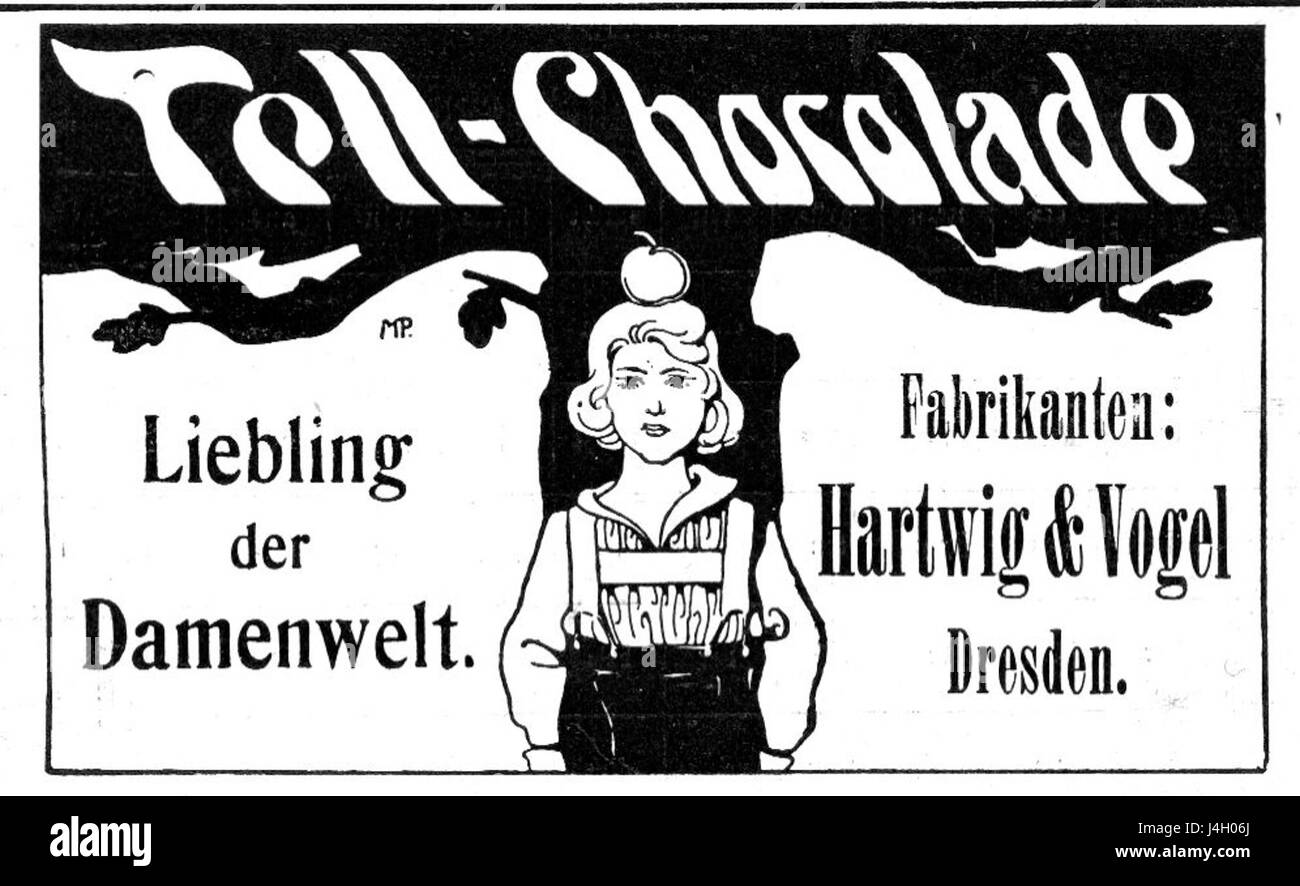 Tell Chocolade, Reclams Universum 1905 Heft 11 Stock Photo