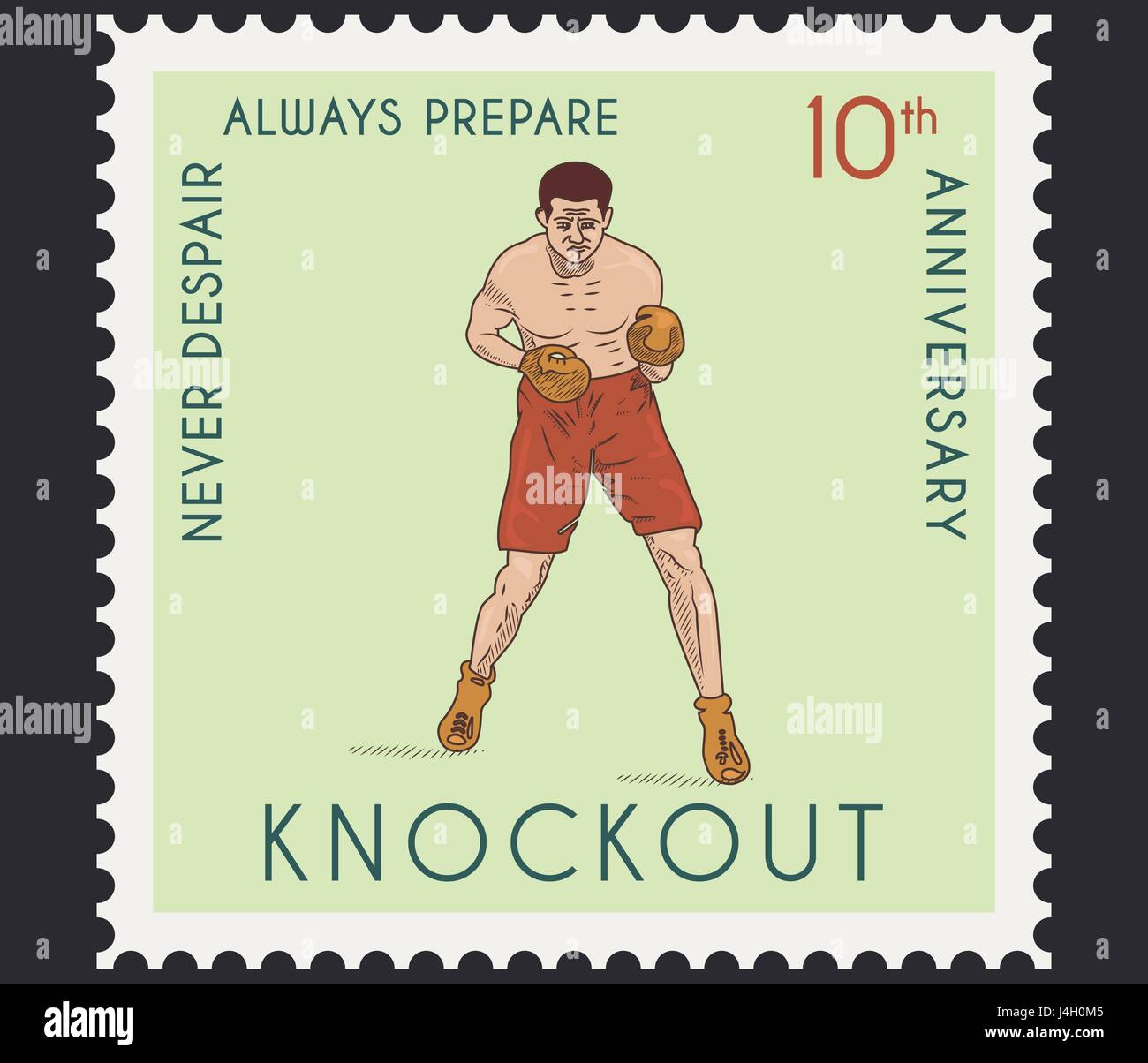 Vector boxing knockout concept for any use Stock Vector