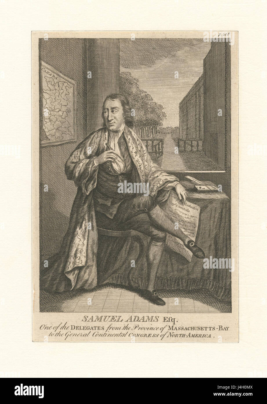 Samuel Adams Esq., one of the delegates from the Province of Massachusetts Bay to the general Continental Congress of North America (NYPL Hades 280022 EM3331) Stock Photo