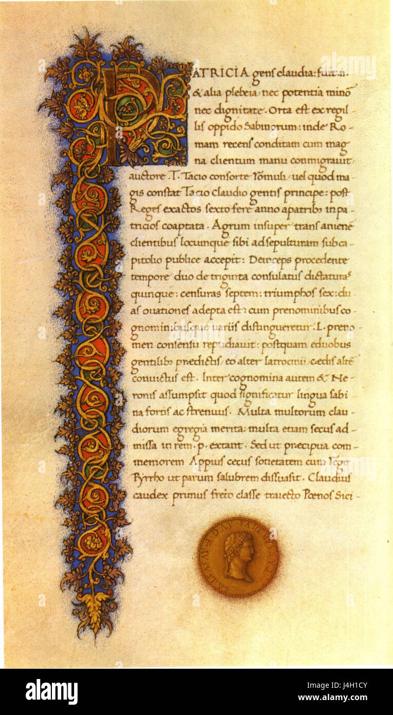 Suetonius, De vita Caesarum, Berlin, Ms. lat. fol. 28 Stock Photo Alamy